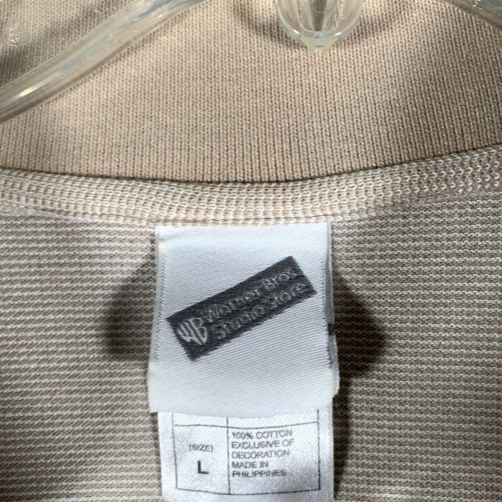 Vintage VINTAGE Warner Bros. Studio Store Tasmanian Devil Polo Shirt Mens L Beige Size US L / EU 52-54 / 3 - 5 Thumbnail
