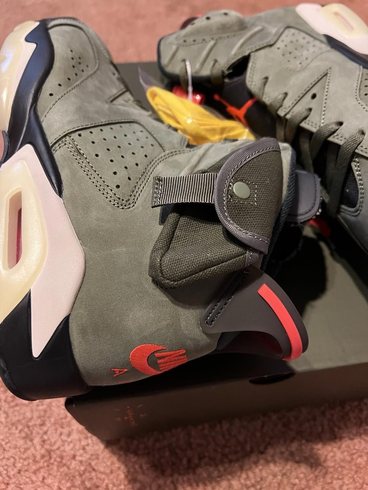 Nike Air Jordan 6 Retro Travis Scott Olive Reimagined CN1084 200 Size US 10.5 / EU 43-44 - 2 Thumbnail