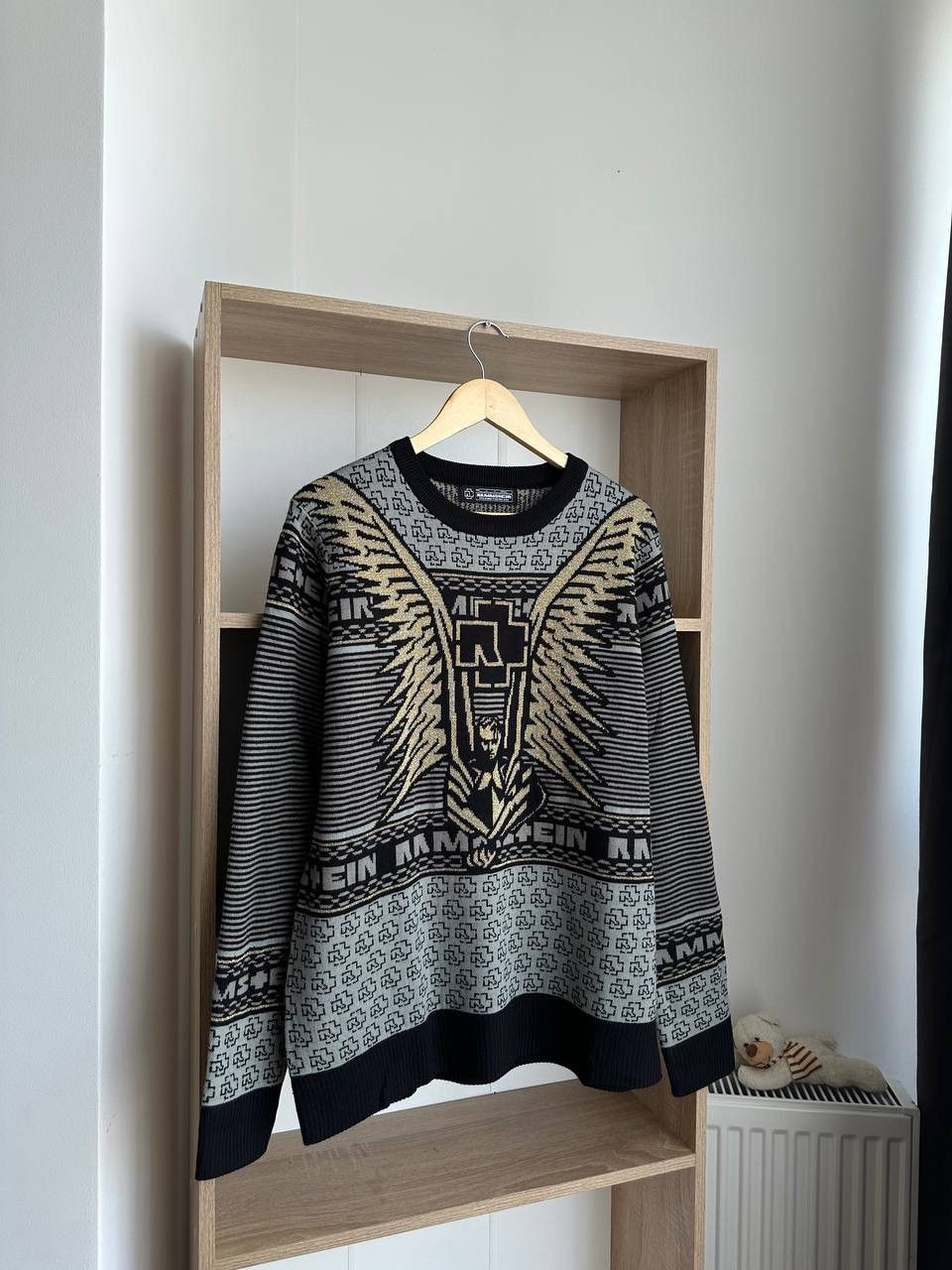 Band Tees × Vintage Vintage Rammstein Rock Band Gray Sweater Center Logo Size US L / EU 52-54 / 3 - 1 Thumbnail