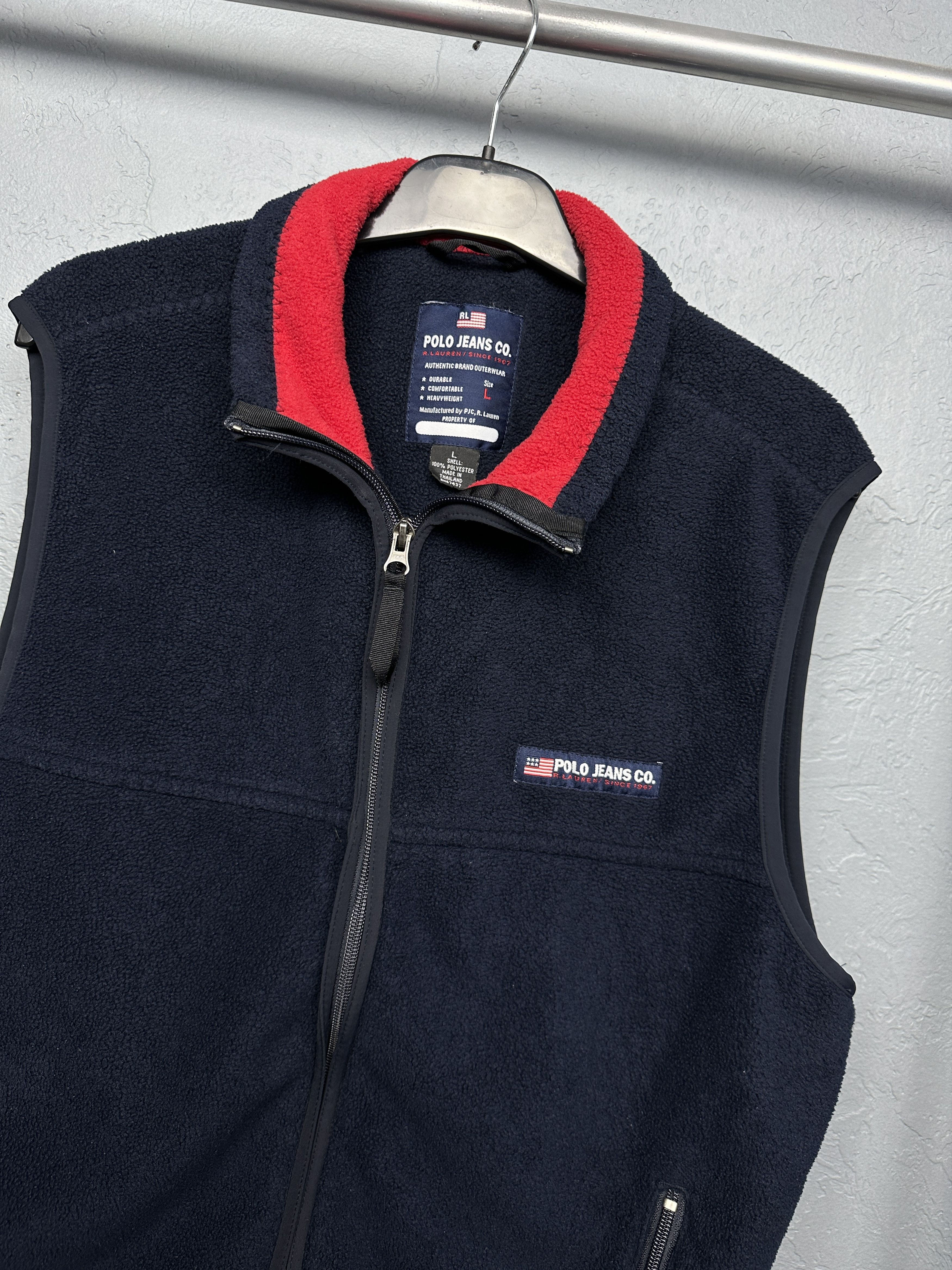 Polo Ralph Lauren Polo Ralph Lauren Jeans Company Vintage Mens Fleece Vest Size US L / EU 52-54 / 3 - 2 Thumbnail