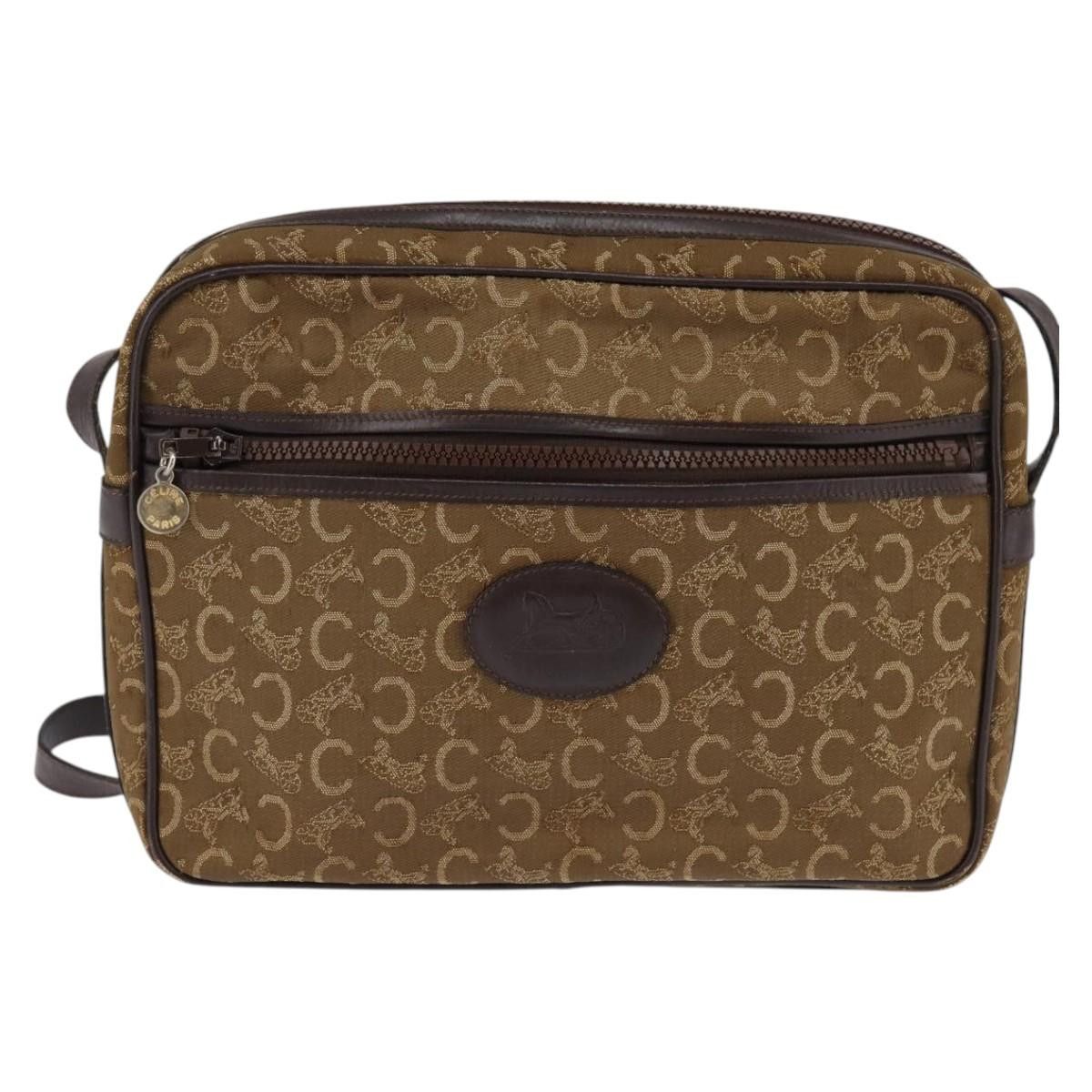 Celine CELINE C Sulky Shoulder Bag Canvas Brown Gold Size ONE SIZE - 2 Thumbnail