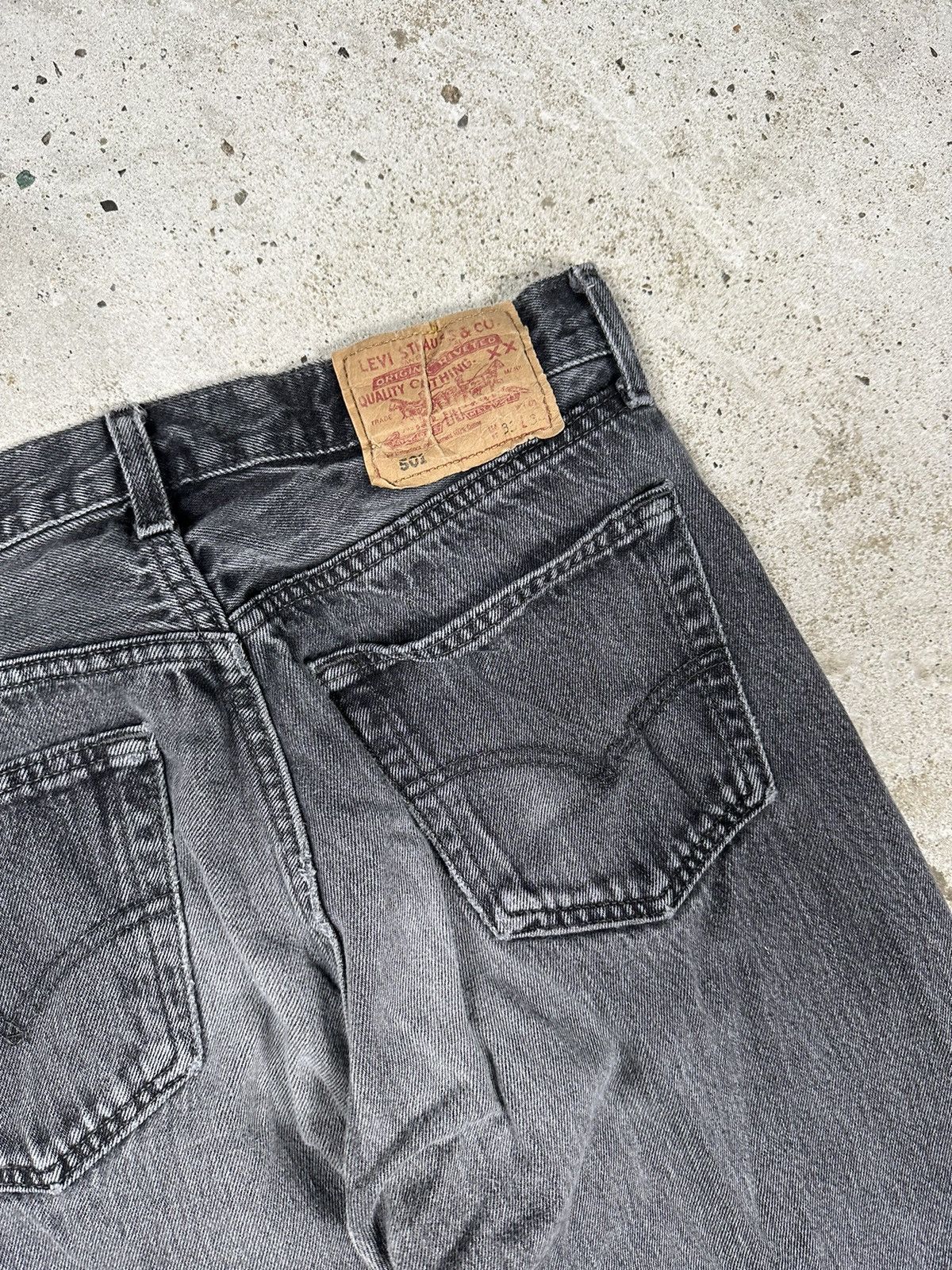 Levi's × Vintage Vintage 90s Levi’s 501 Distressed Washed Grey Denim Pants Size US 30 / EU 46 - 14 Thumbnail