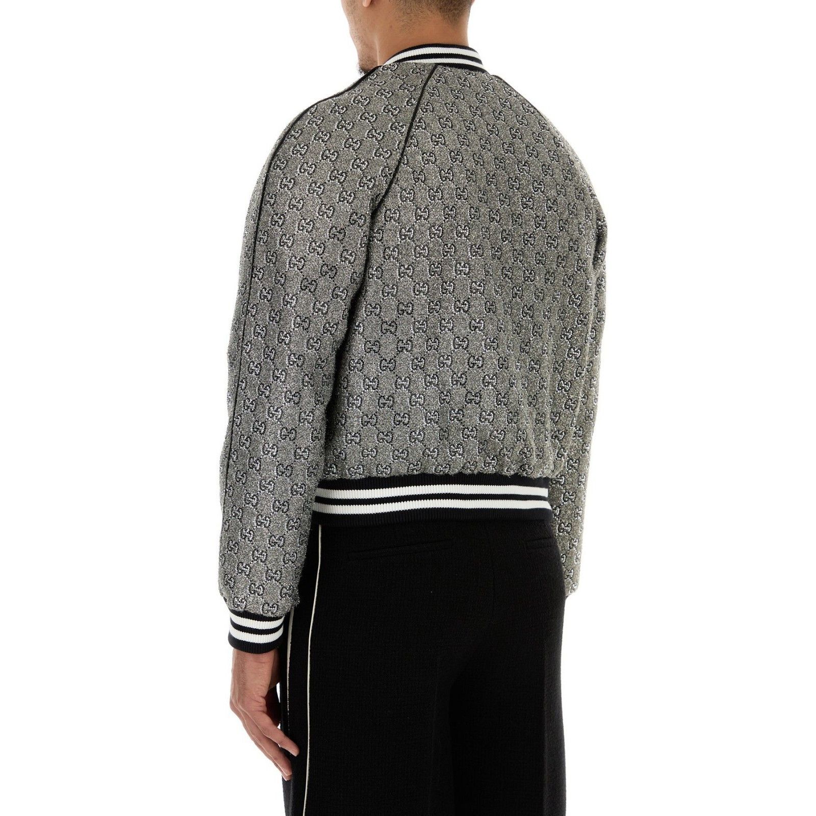 Gucci GUCCI Embellished Tweed Bomber Jacket New & Authentic (Men's Size US M / EU 48-50 / 2 - 4 Thumbnail