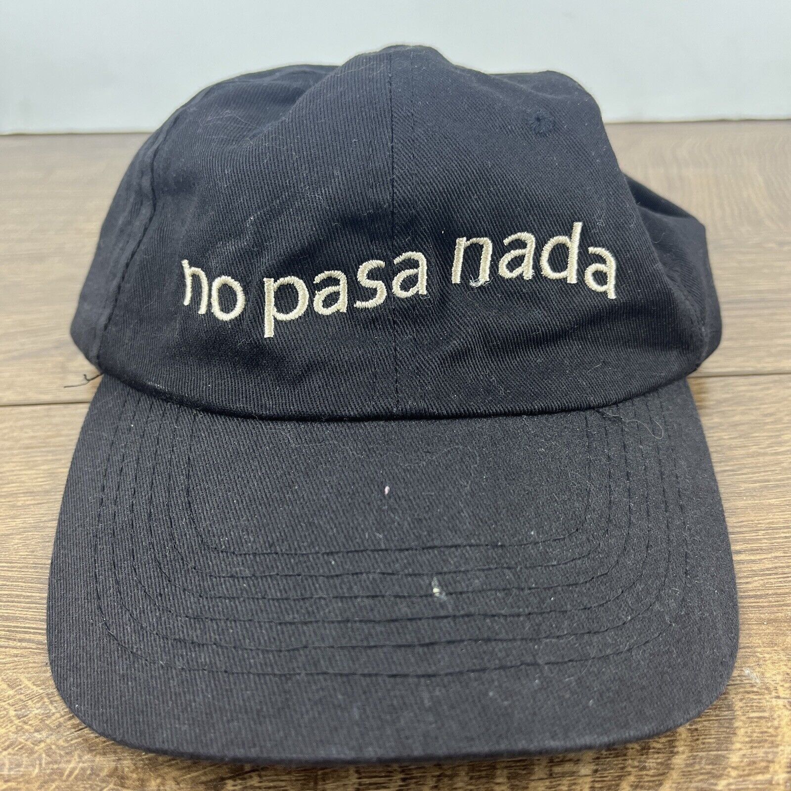 Other No Pasa Nada Hat Pasa Nada Black Hat Adjustable Adult Size B Size ONE SIZE - 3 Thumbnail