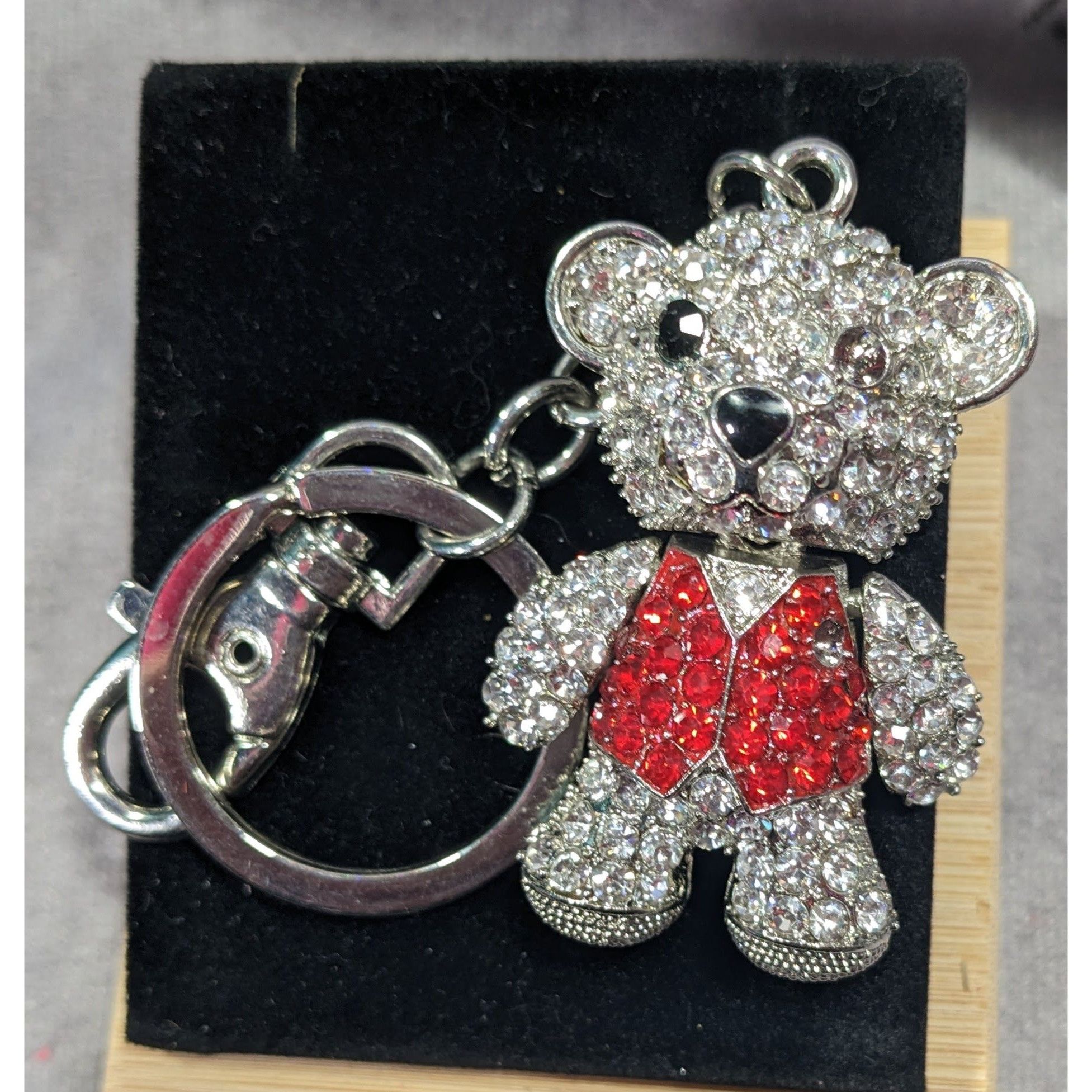 Other Glam Kidcore Rhinestone Articulated Teddy Bear Keychain Size ONE SIZE - 3 Thumbnail