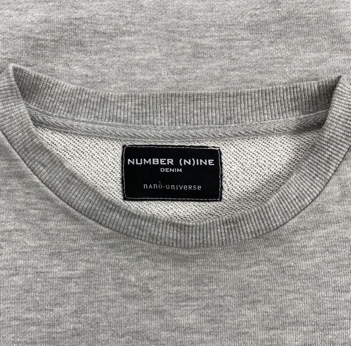 Number (N)ine Number (N)ine Spell Out Logo Taped Pocket Crewneck Grey Size US L / EU 52-54 / 3 - 9 Thumbnail