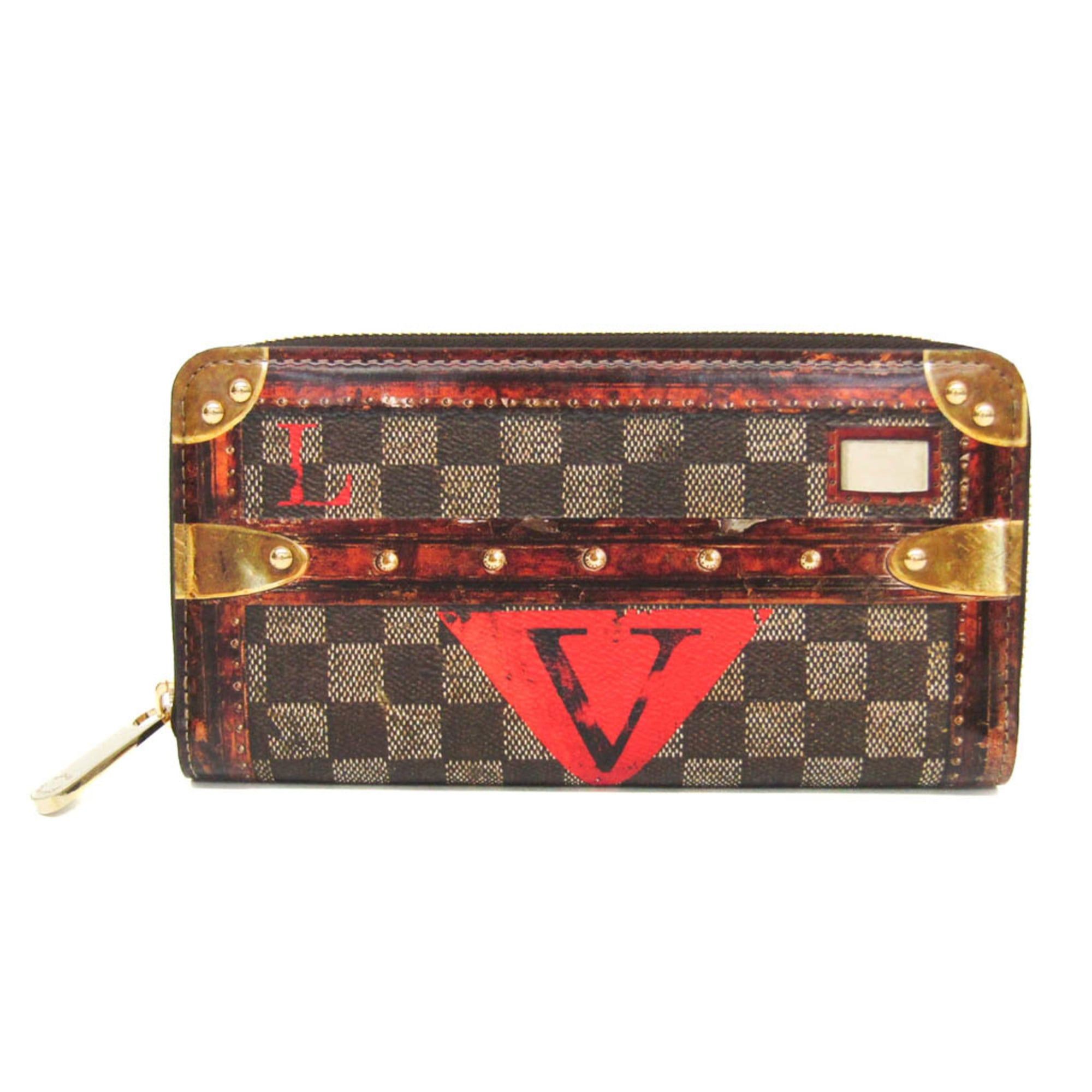 Louis Vuitton Louis Vuitton Damier Trompe-L'Oeil Zippy Wallet M63490 Men,Women Coated Canvas Long Wallet (bi-fold) Brown,Red Color Size ONE SIZE - 1 Thumbnail