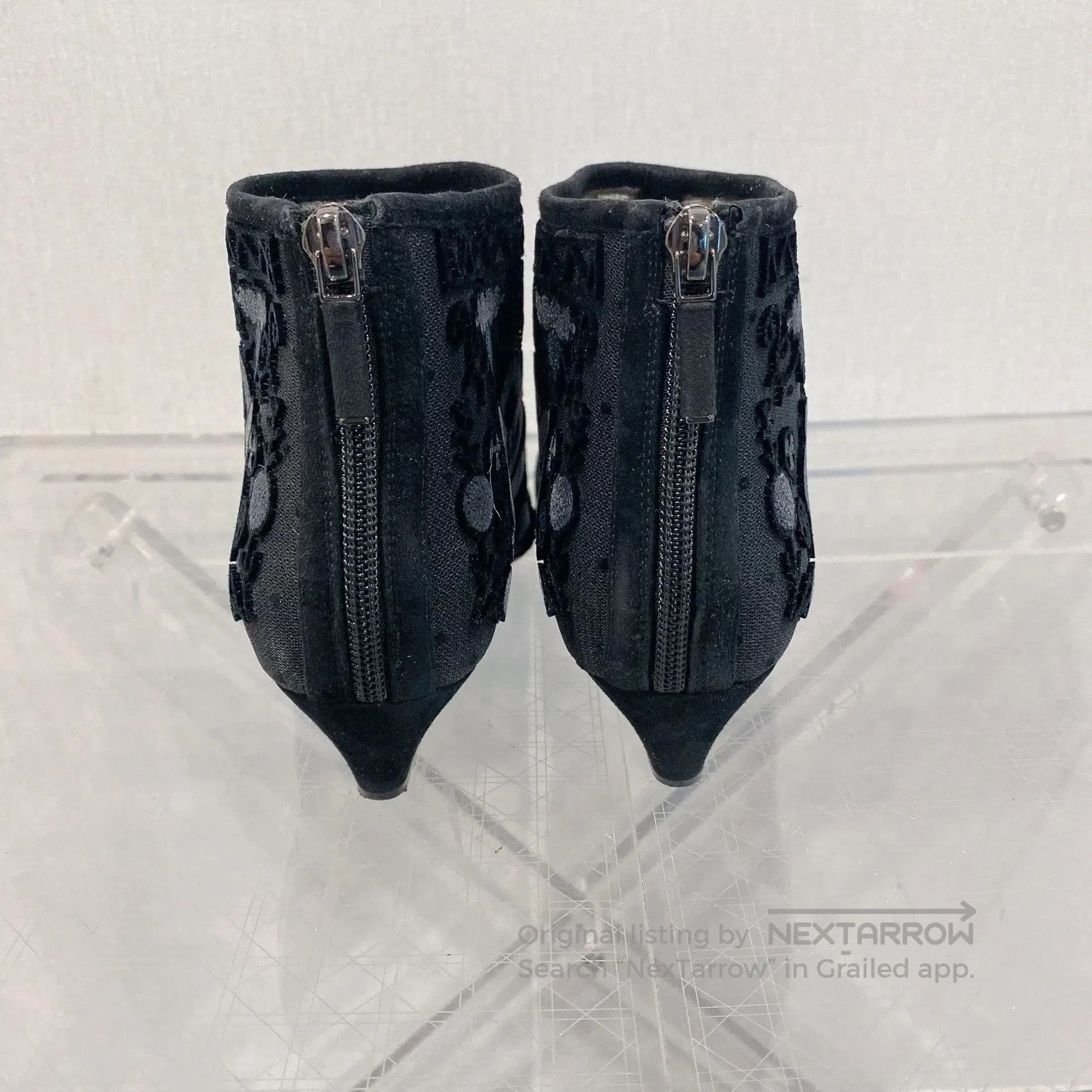 Dior Dior Black Velvet Low-Heel Ankle Boots. Size US 6.5 / IT 36.5 - 6 Thumbnail