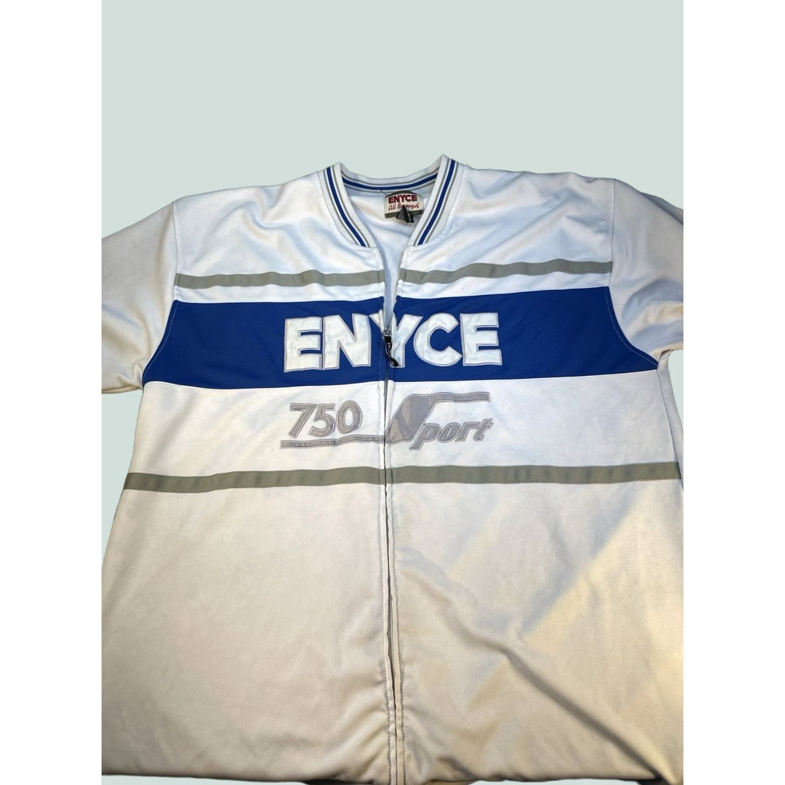 Enyce VINTAGE ENYCE 750 SPORT ZIP JACKET White Blue XXXL Men Jacket Size US XXL / EU 58 / 5 - 1 Thumbnail