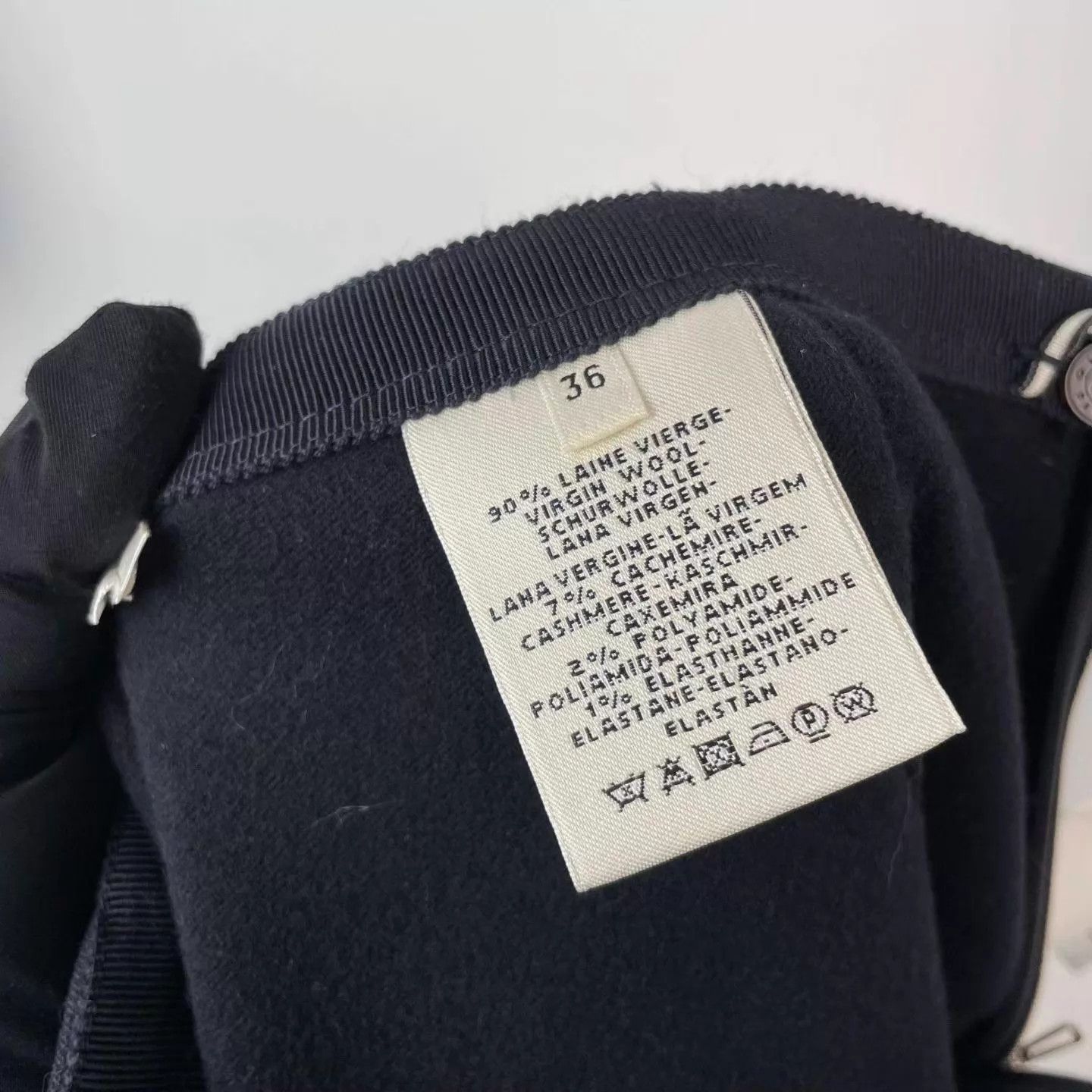 Hermes Hermes long A-line black wool skirt 36 Size 26" / US 2 / IT 38 - 5 Thumbnail