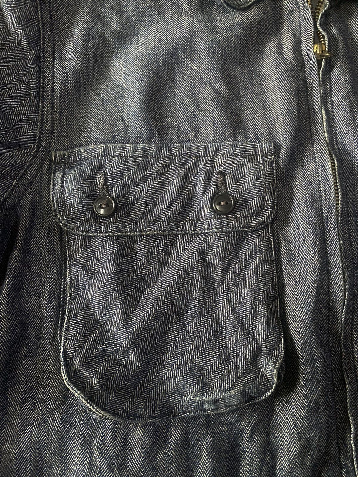 Warehouse Fire 🔥 FULL COUNT denim jacket double pocket heavy jacket Size US L / EU 52-54 / 3 - 10 Thumbnail