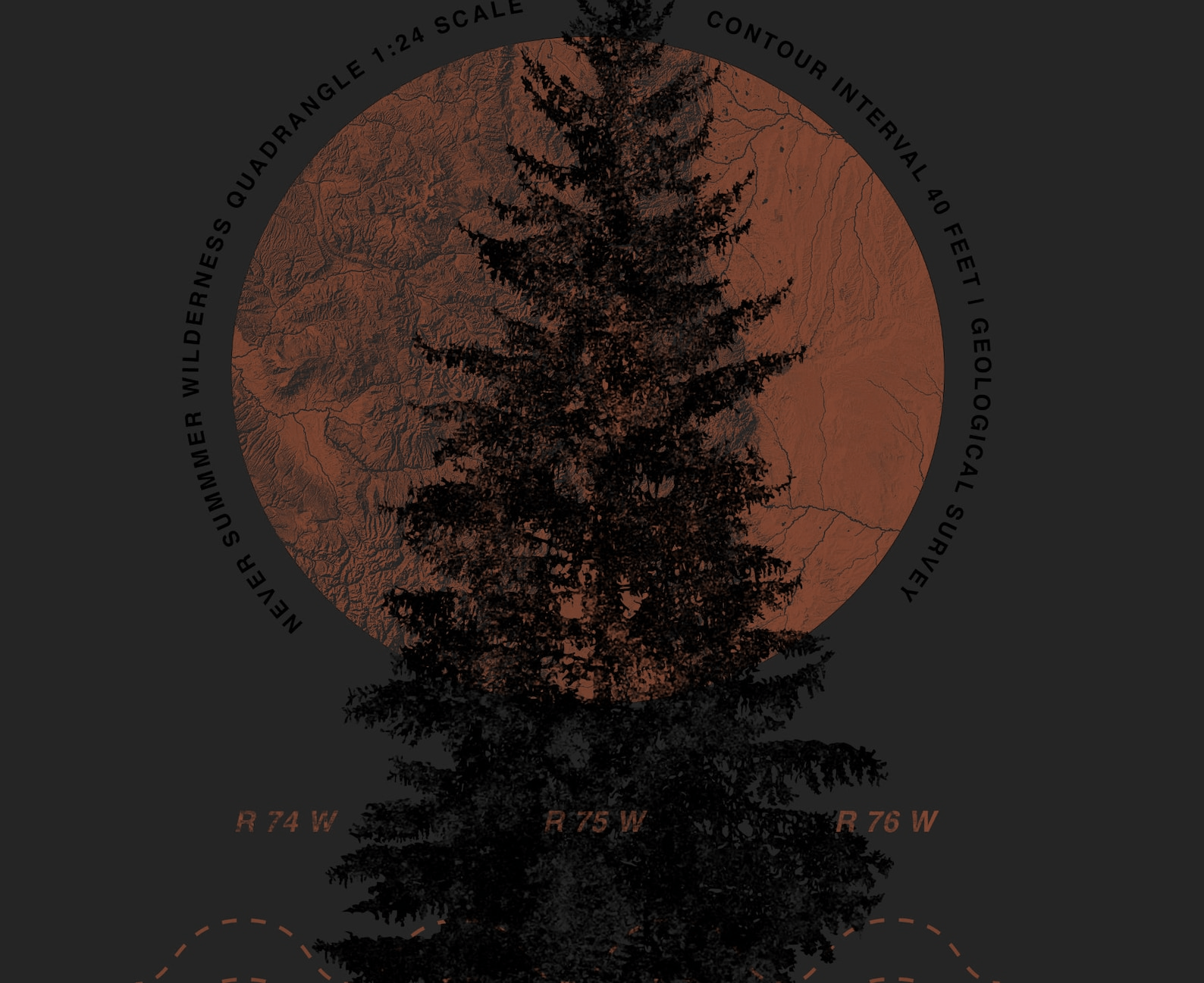 Designer × Vintage Men’s Mountain T-Shirt – Map of the Pines Size US M / EU 48-50 / 2 - 6 Thumbnail