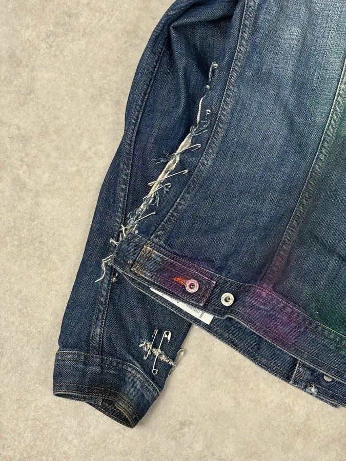 Dolce & Gabbana AW2001 Dolce & Gabbana Safety Pins Tie-Dye Distressed Denim Jacket Size XS / US 0-2 / IT 36-38 - 10 Thumbnail
