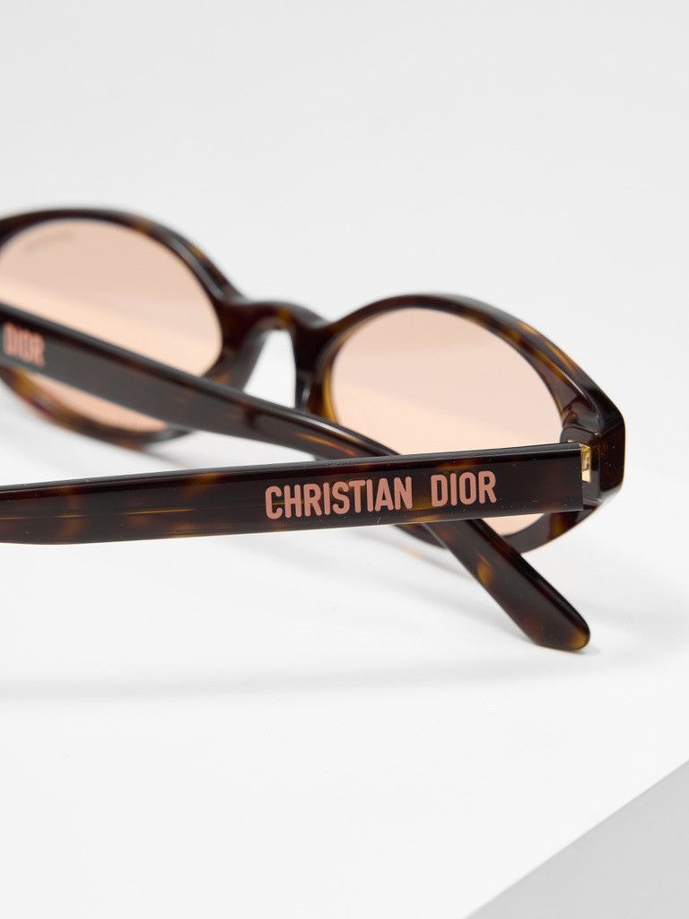 Dior DiorPacific R1F Brown Oval Sunglasses Size ONE SIZE - 3 Thumbnail
