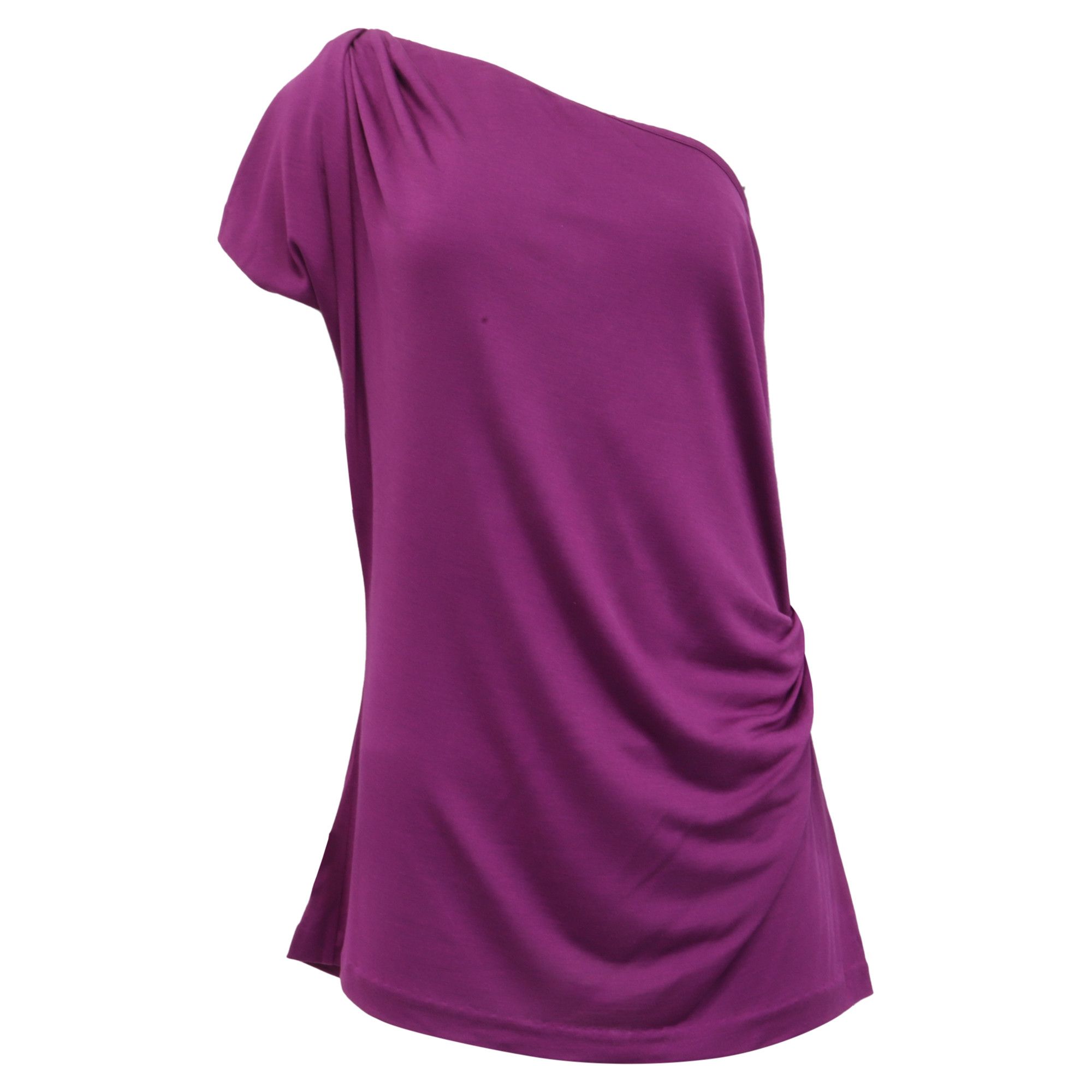 Diane von Furstenberg Diane Von Furstenberg One-Shoulder Blouse in Purple Silk Size XS / US 0-2 / IT 36-38 - 1 Thumbnail