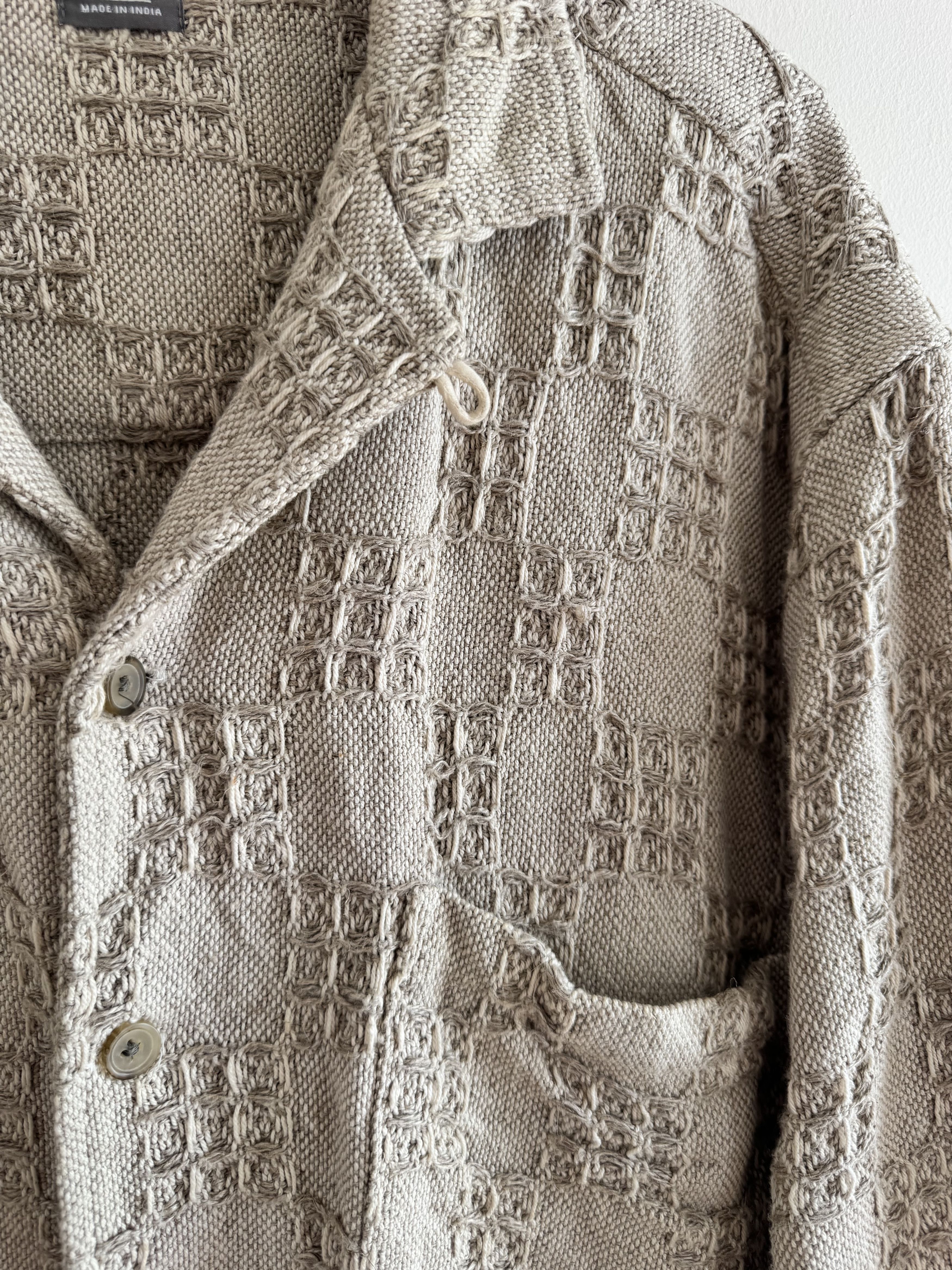 18 East 18 East Sam Shirt Jacket Natural Hand-Loomed Jacquard Size US M / EU 48-50 / 2 - 4 Thumbnail