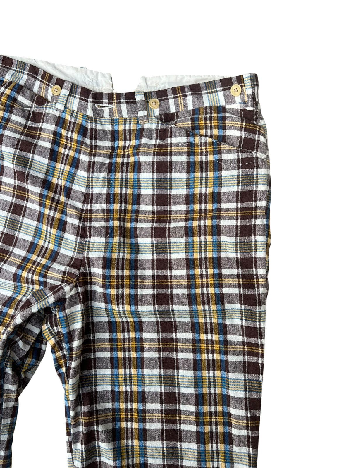 Waste(twice) Waste Twice Japan 100% Linen Checkered Trouser Pant Size US 34 / EU 50 - 10 Thumbnail