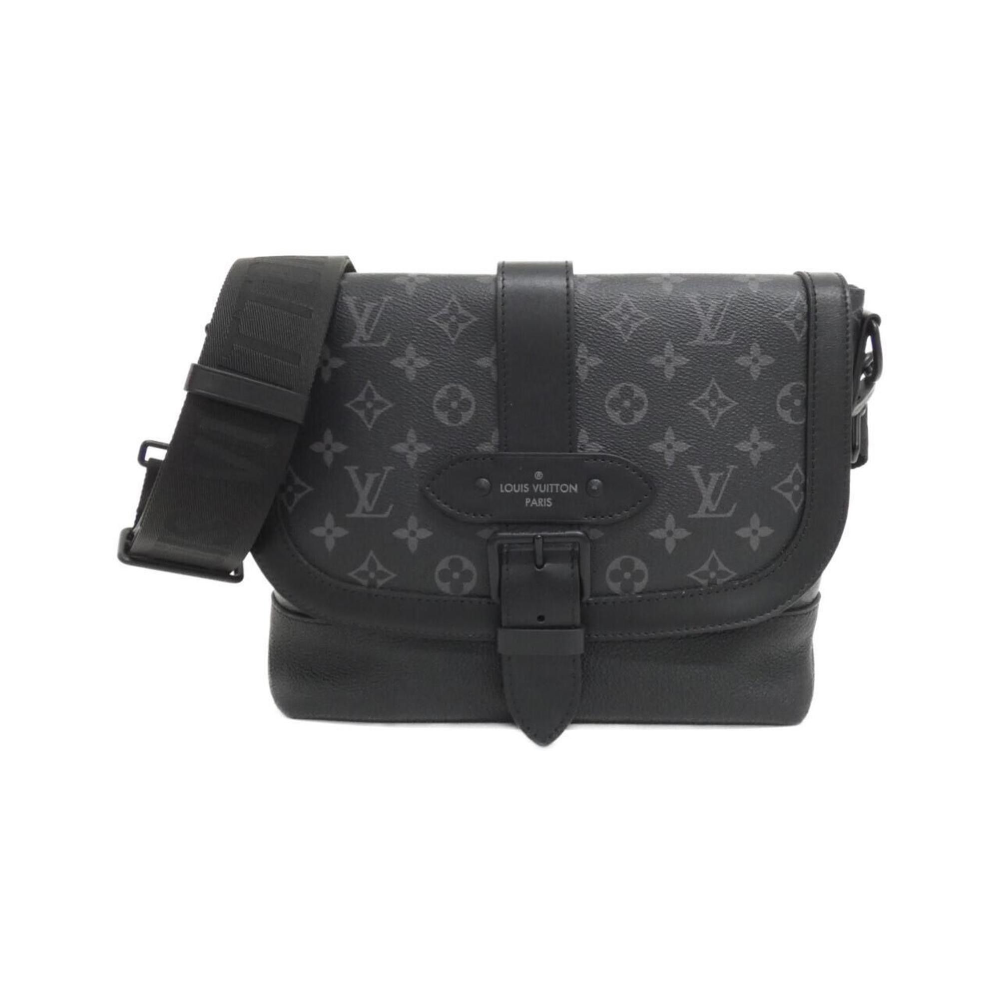 Louis Vuitton Monogram Eclipse Saumur Messenger M45911 Shoulder Bag in Black, Women's