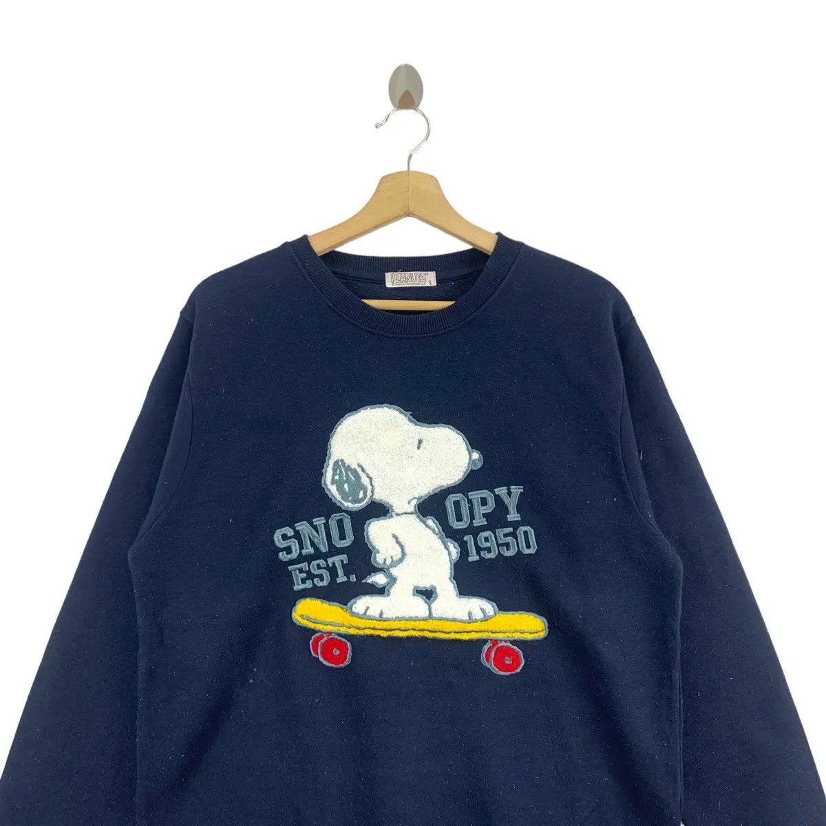 Peanuts Vtg SNOOPY PEANUTS Cartoon Skateboard Sweatshirt Worldwide Size L / US 10 / IT 46 - 5 Thumbnail