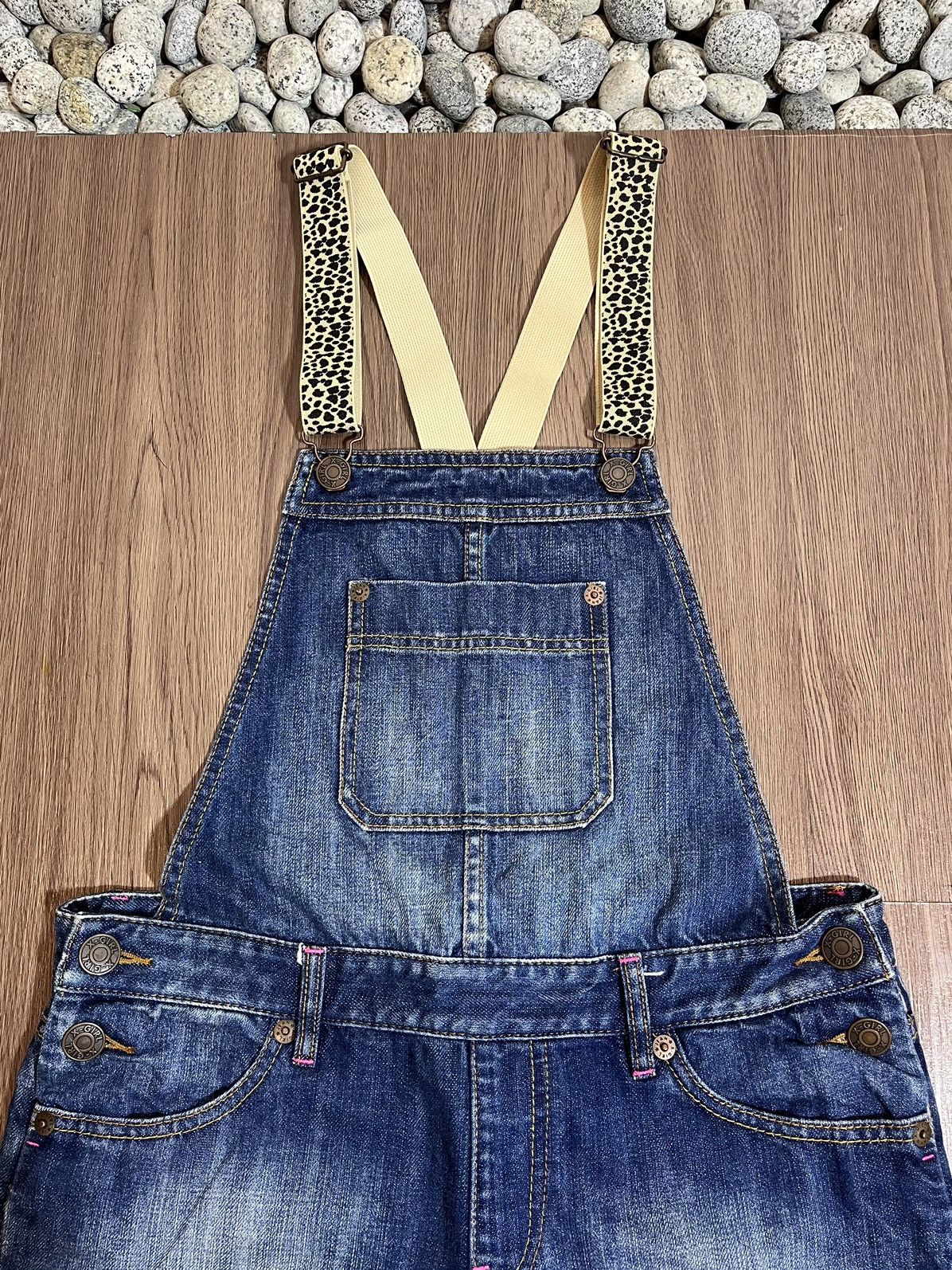 Girl Skateboards × X-Girl X-Girl Leopard Suspender Short Jumpsuit Size 33" - 3 Thumbnail