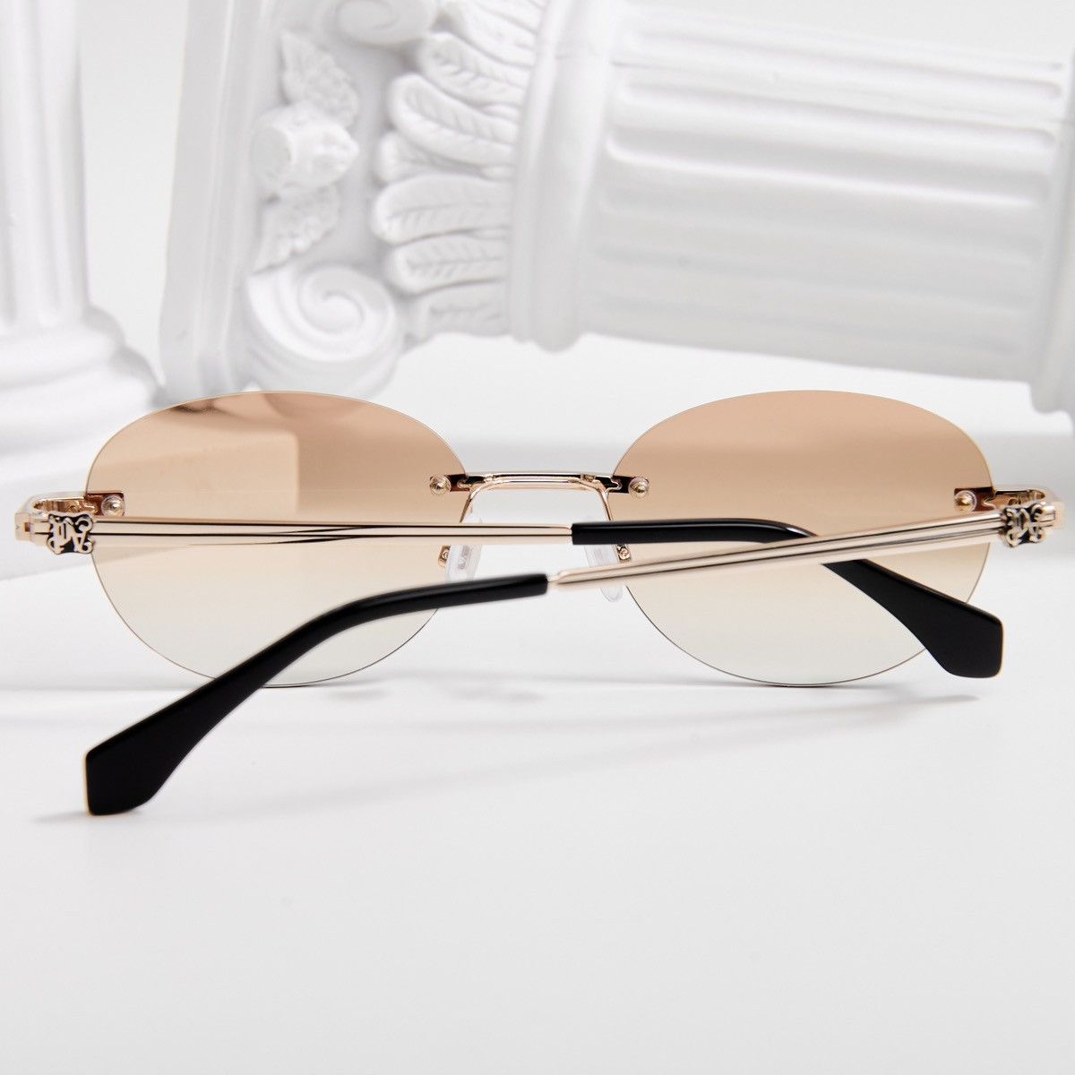 Palm Angels PALM ANGELS CRYSTAL GOLD ORANGE GRADIENT SUNGLASSES Size ONE SIZE - 7 Thumbnail