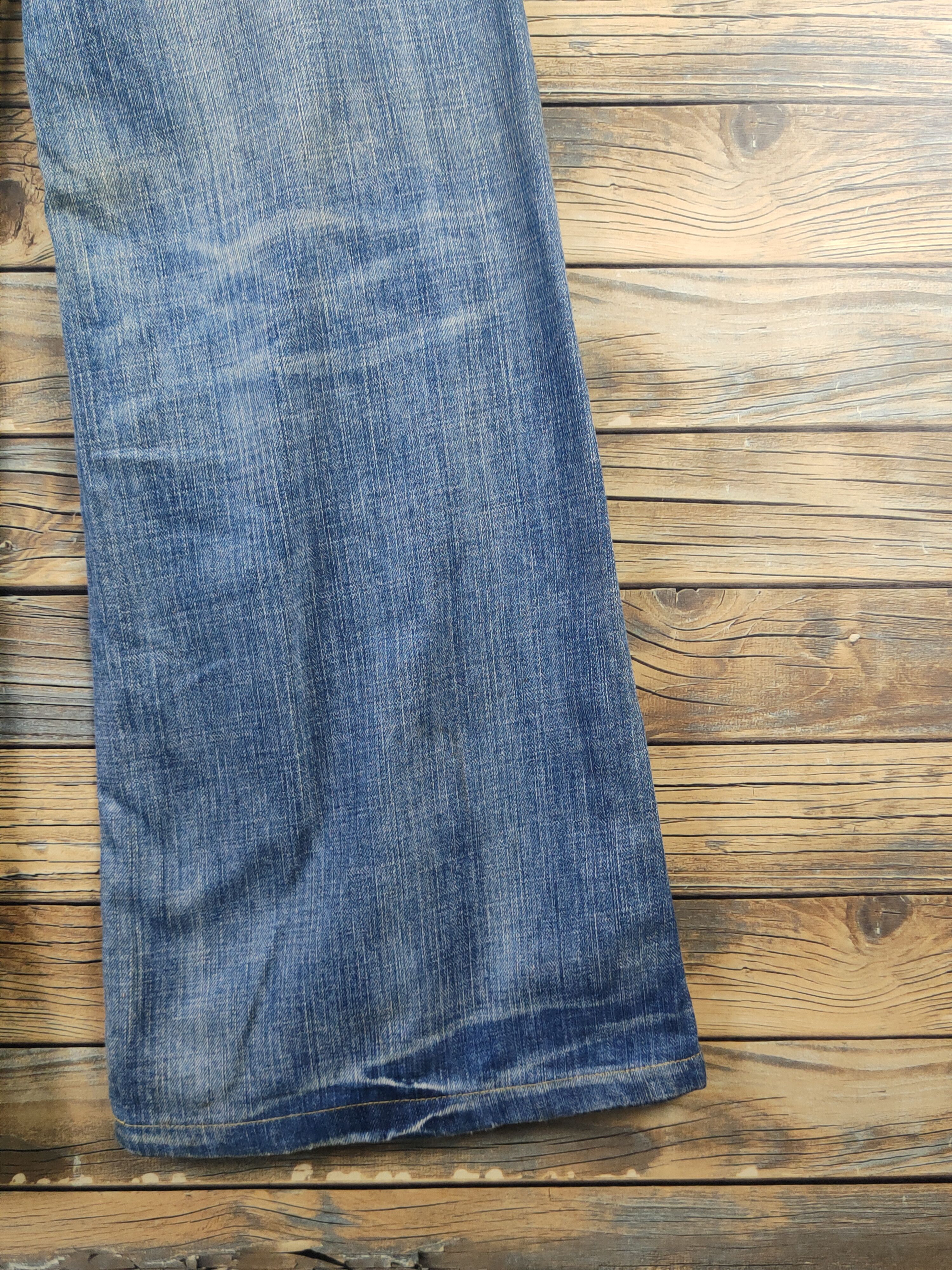 Japanese Brand DL Japanese Brand Blue Distressed Suspender Jeans #1082 Size 28" / US 6 / IT 42 - 16 Thumbnail