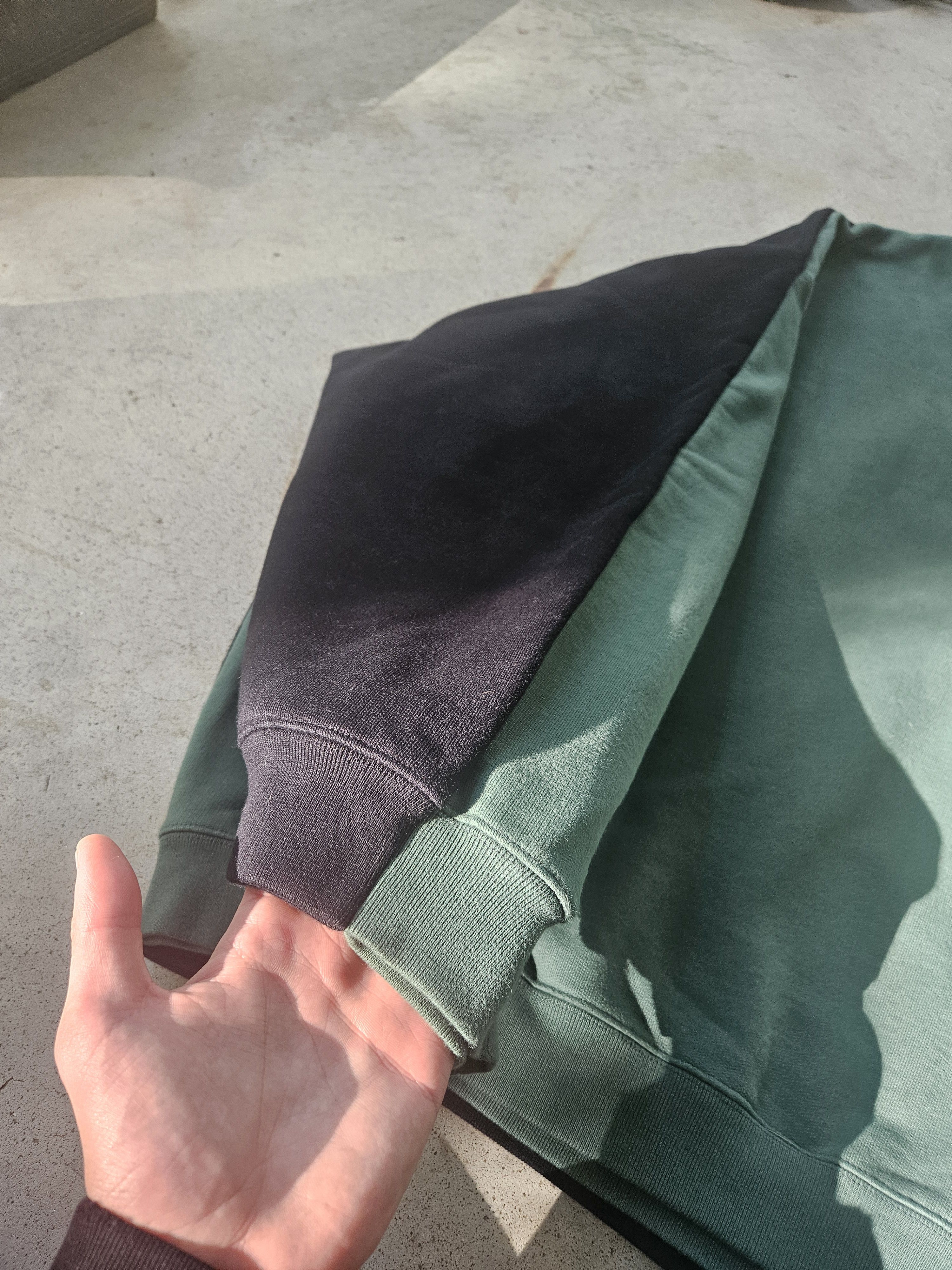 Vetements Double Polizei Securite Split Green Black Crewneck Sweater Size US XL / EU 56 / 4 - 3 Thumbnail