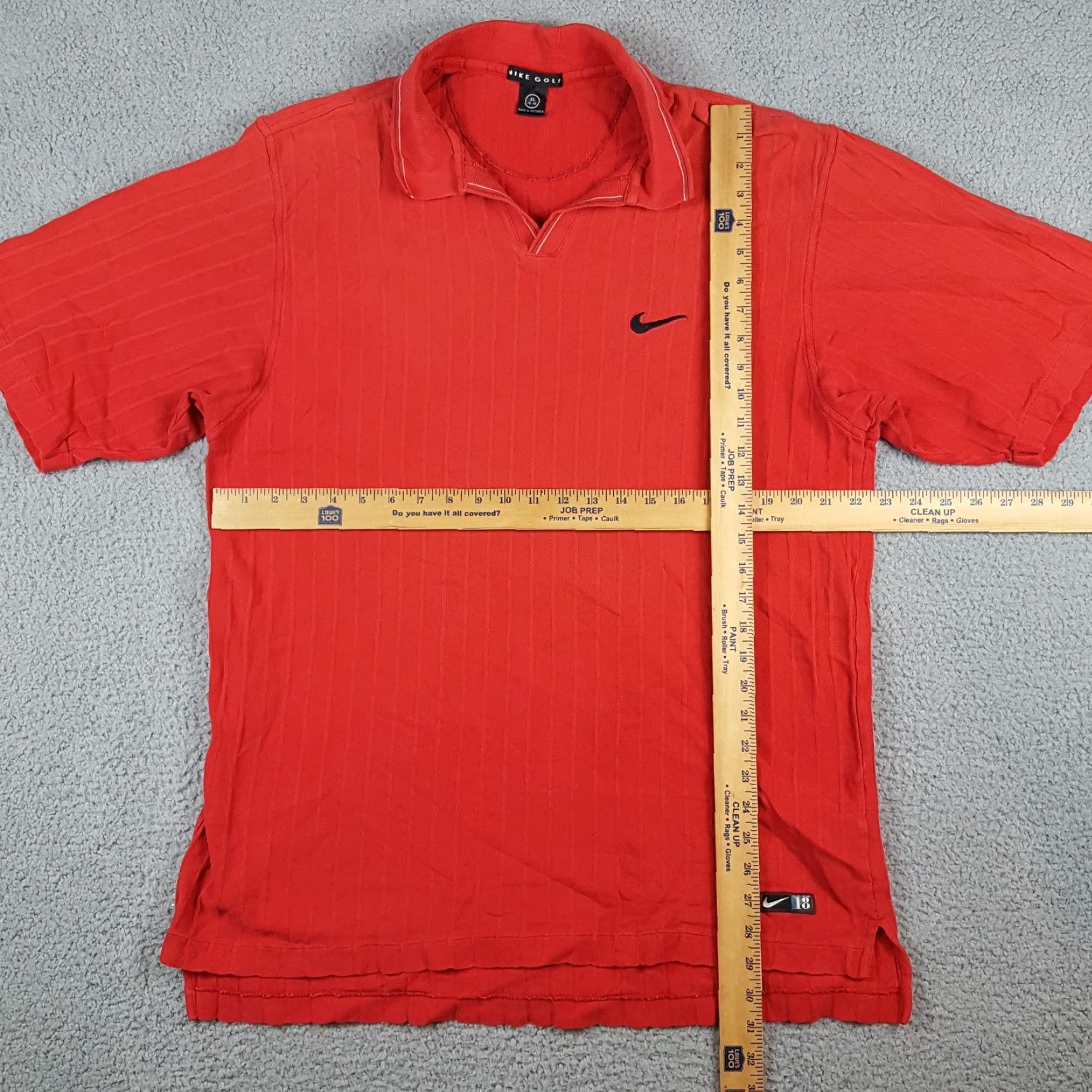 Nike VINTAGE Nike Golf Polo Shirt Swoosh 18 Logo Mens XL Red Collared Polo Shirt Sports Golf Shirt Vintage Size US XL / EU 56 / 4 - 5 Thumbnail
