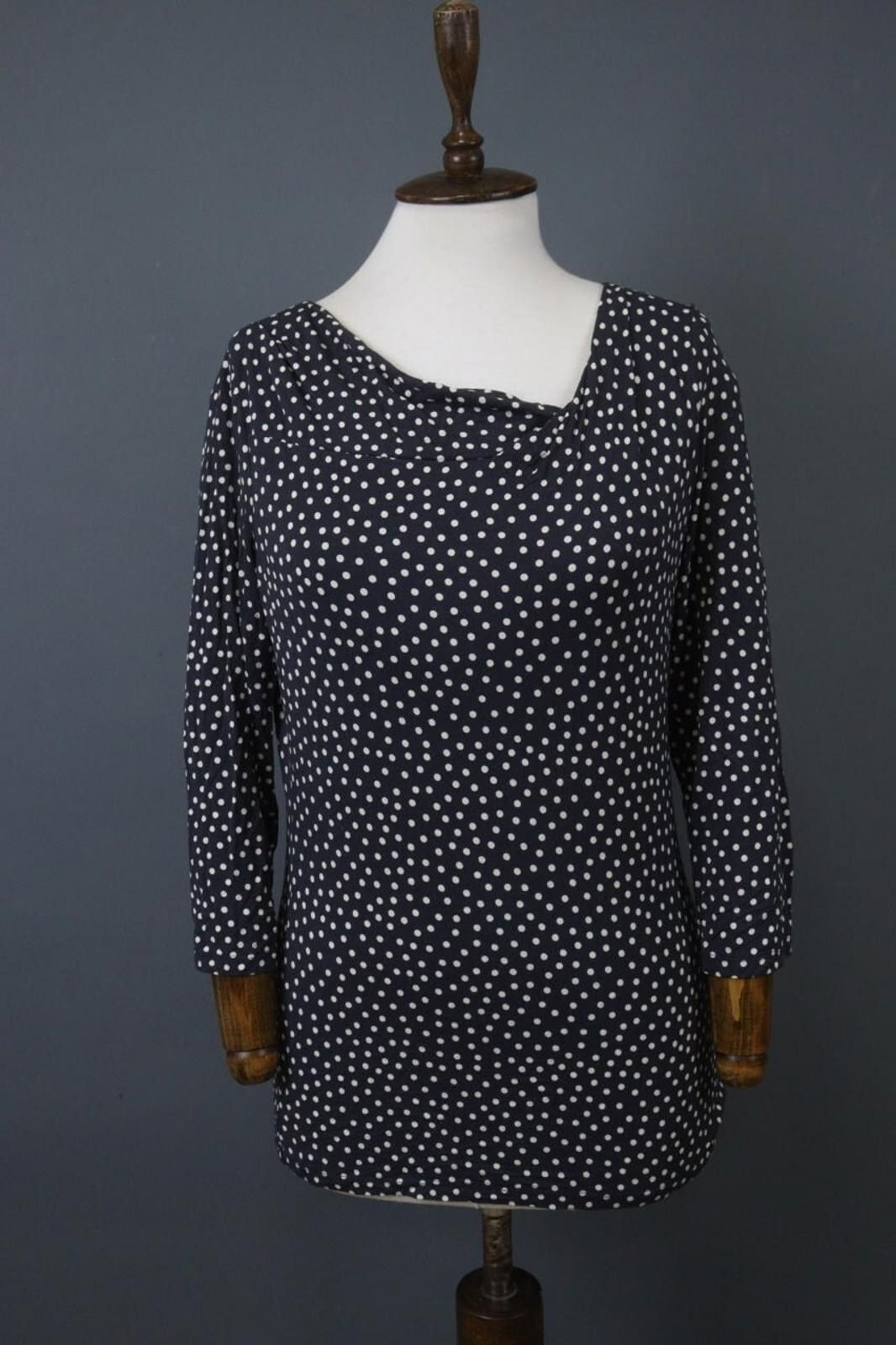 Designer Weekend Max Mara Navy White Stretchable Pullover Tunic Top Size M / US 6-8 / IT 42-44 - 1 Thumbnail