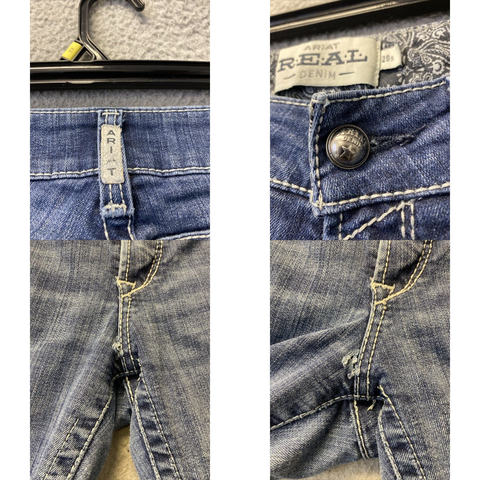 Ariat Ariat Jeans Womens 28S Real Denim Riding Jeans / 47-105 - Slim, Mid Rise, 5-Pocket, Denim, Blue, Cowboy, Horse, Southwestern, Ariat, Regular, Women Size 28" / US 6 / IT 42 - 8 Thumbnail