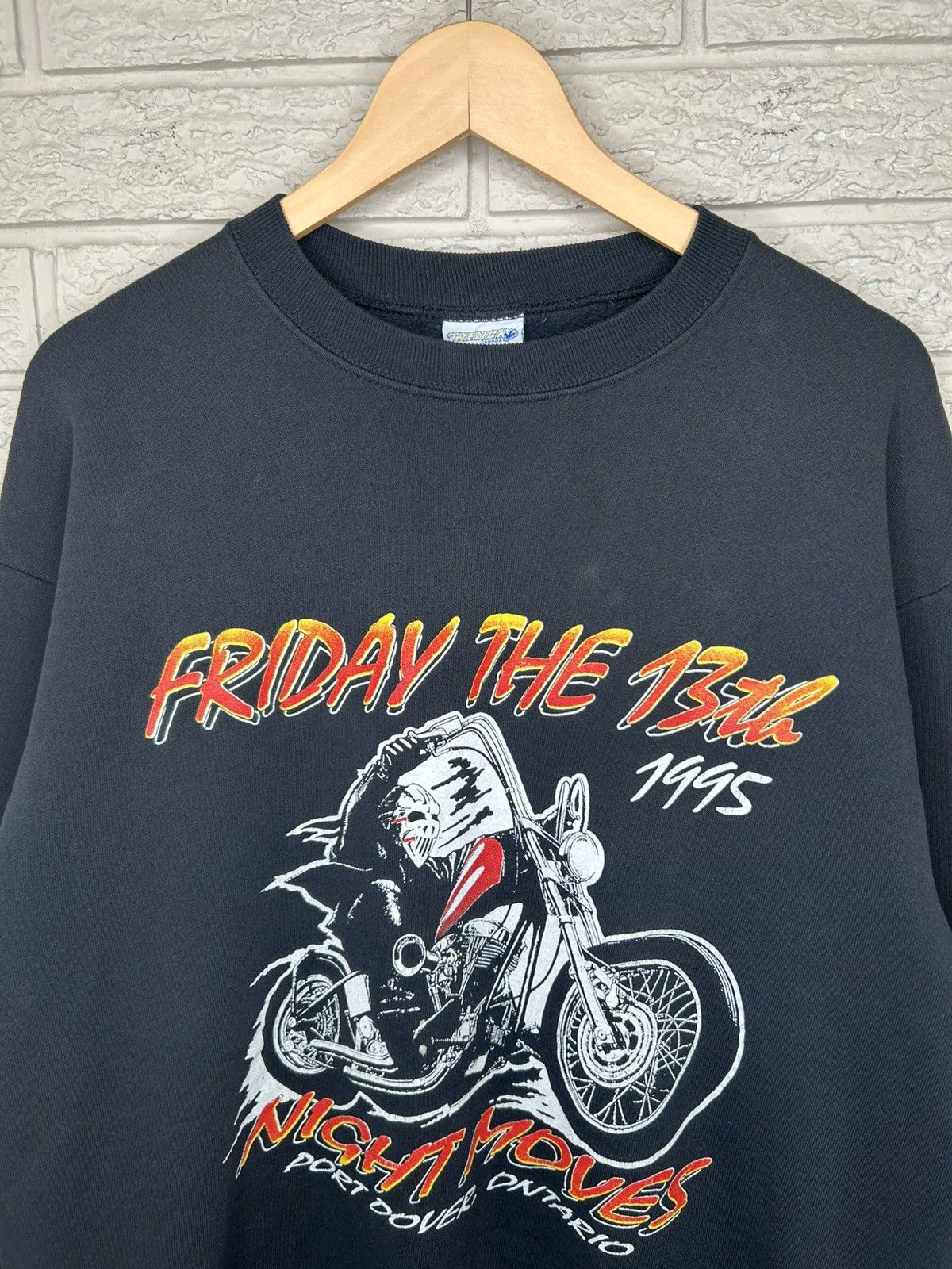 Vintage Vintage 90s Friday The 13th Jason Biker Crewneck Size US L / EU 52-54 / 3 - 4 Thumbnail
