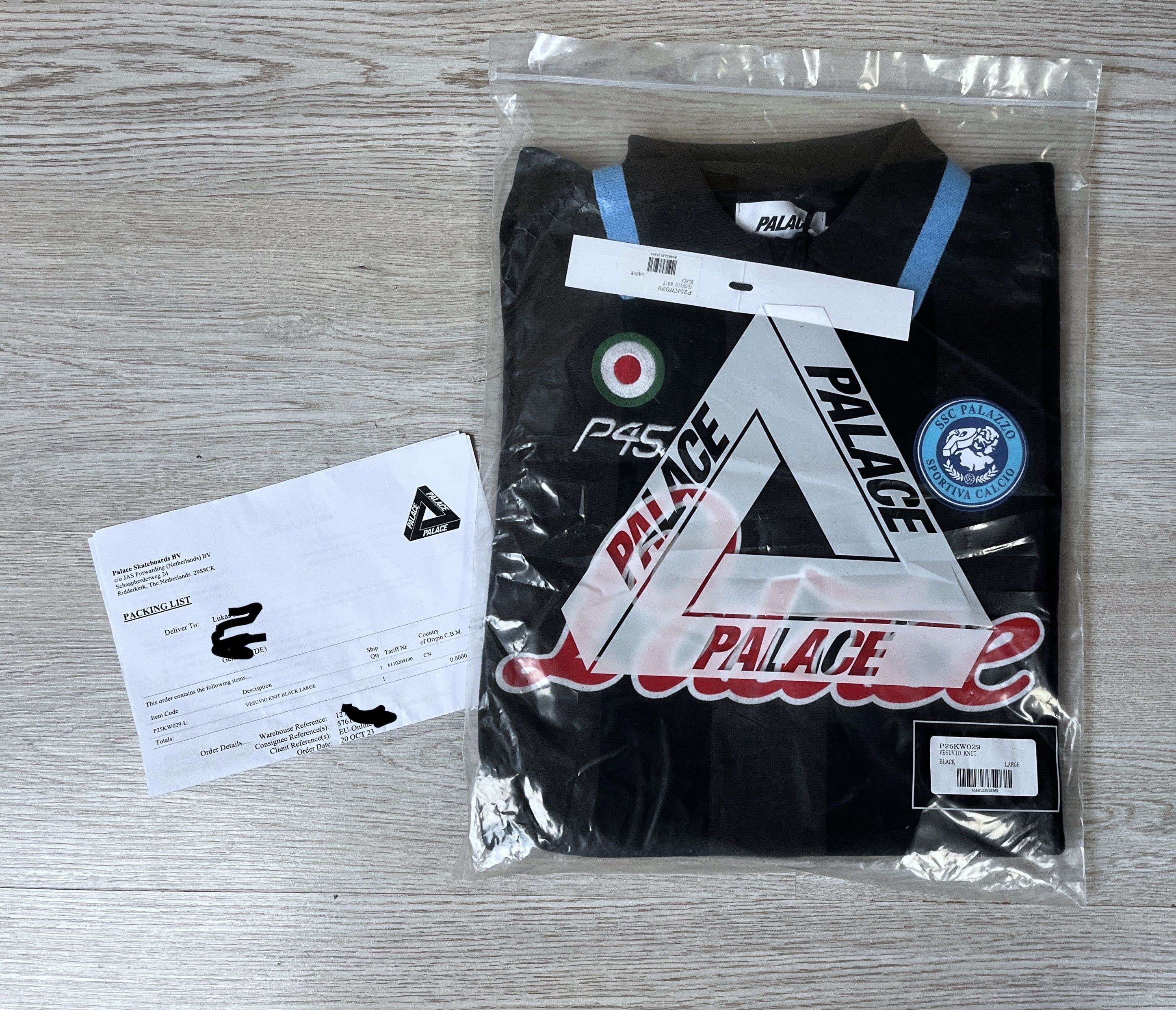 Palace Palace Vesuvio Knit Jersey Kit Black in L | Grailed