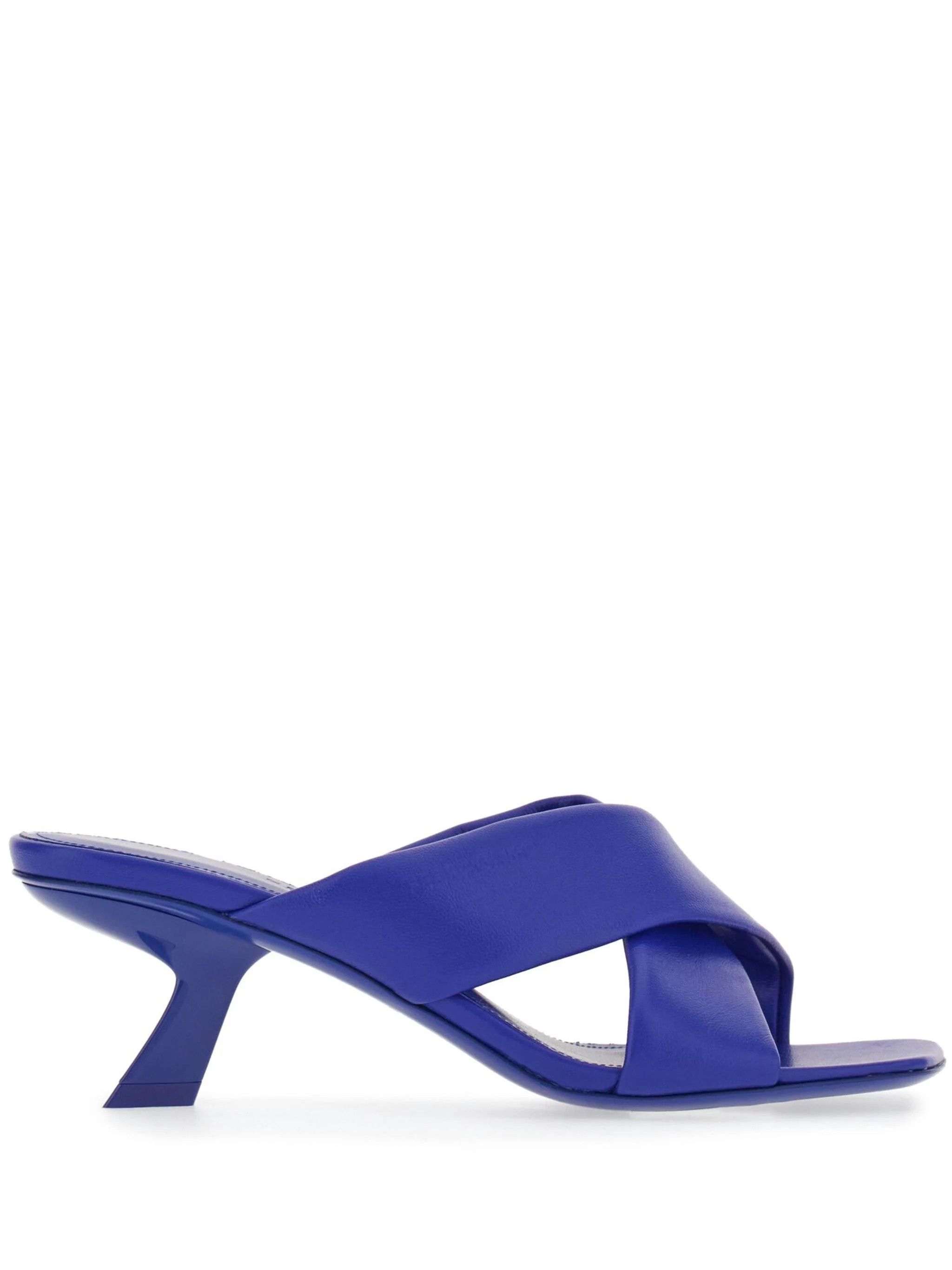 Salvatore Ferragamo o1s1rm0924 Aludra Crossover Strap Slides in Blue Size US 8.5 / IT 38.5 - 1 Thumbnail
