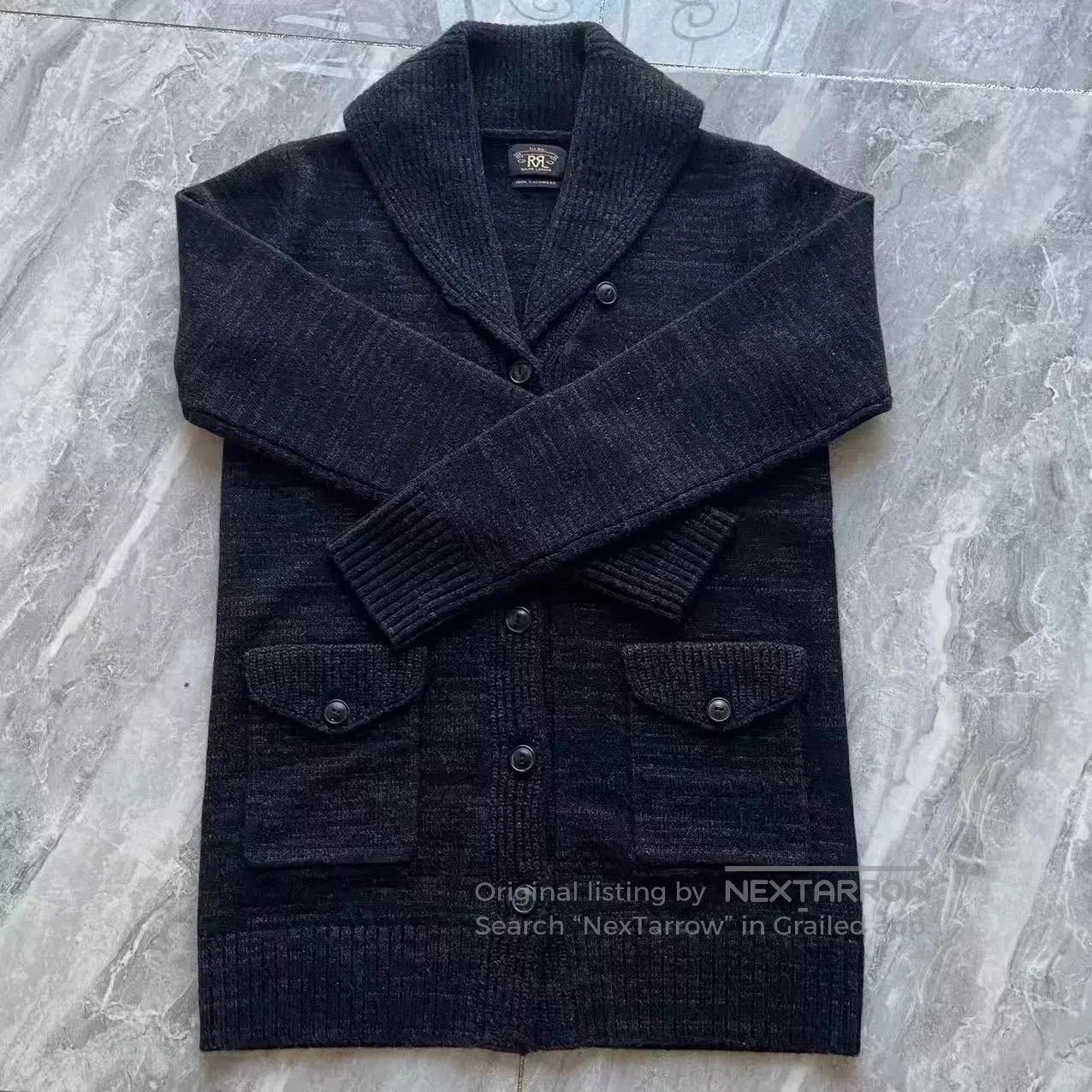 RRL Ralph Lauren DOUBLE RL SS22 Shawl Collar Cashmere Sweater. Size M / US 6-8 / IT 42-44 - 1 Thumbnail