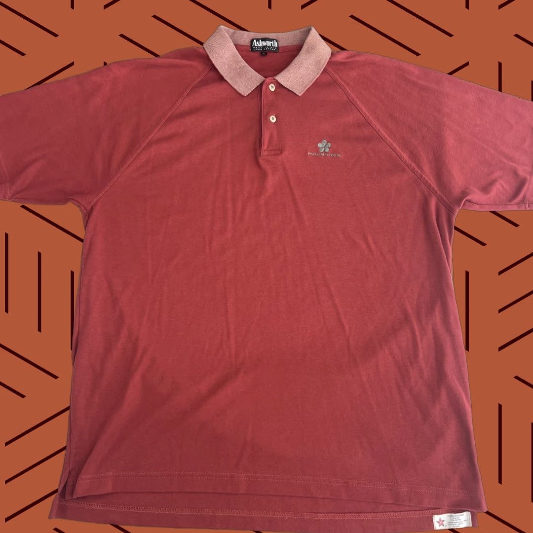 Vintage VINTAGE Ashworth Polo Shirt XL Adult Red Embroidered Logo Golf IV Hawaiian Beach Aloha 90s Mens Size US XL / EU 56 / 4 - 1 Thumbnail
