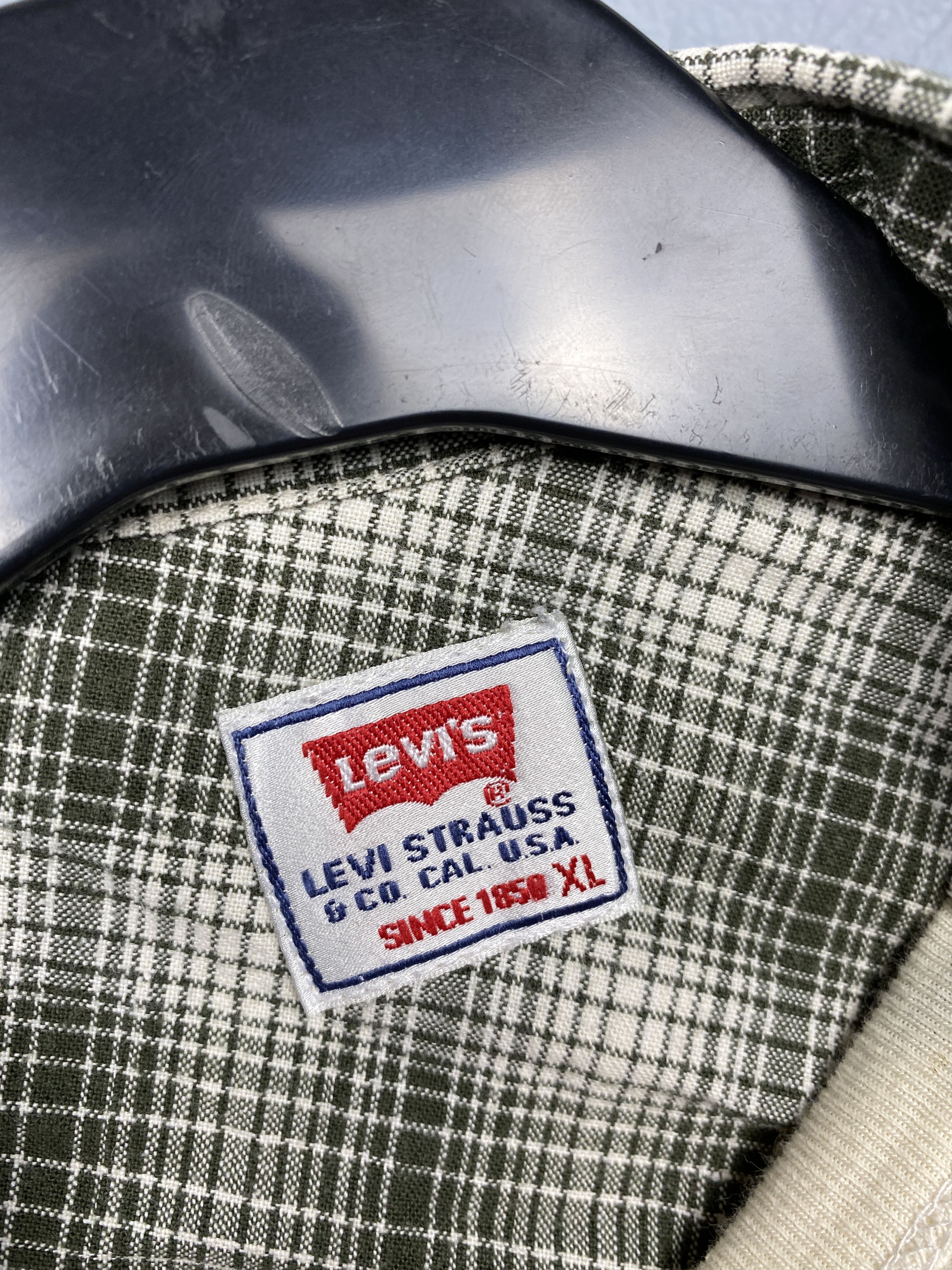 Flannel Levi's 90s Vintage Mens Flannel Plaid Shirt Size US XL / EU 56 / 4 - 4 Thumbnail