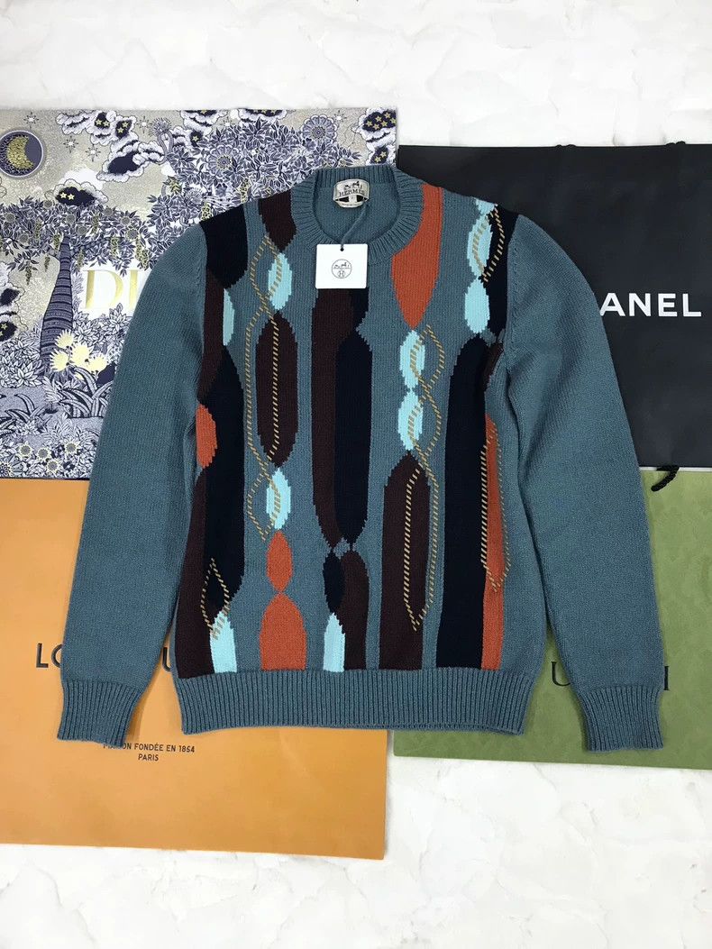Hermes Hermes 2021 Fall Winter Colorblock Cashmere Sweater Size US M / EU 48-50 / 2 - 1 Thumbnail