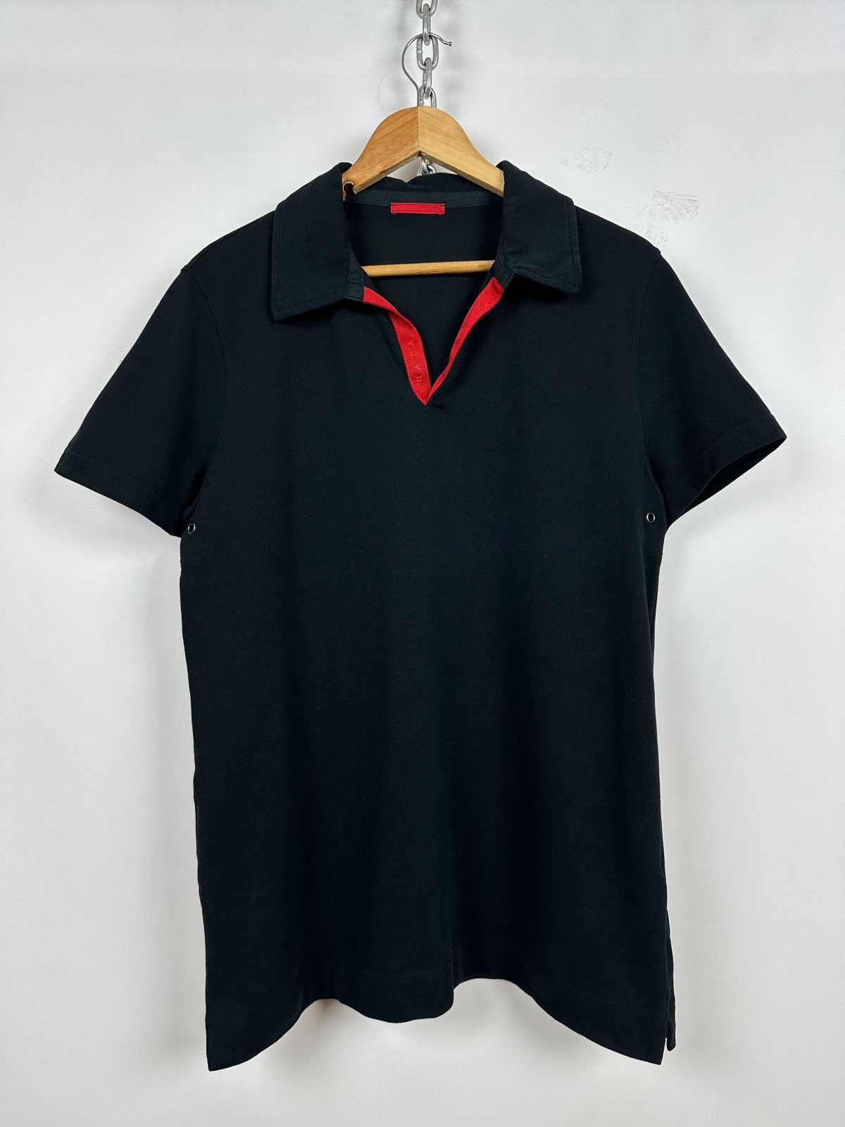 Prada Vintage Prada Sport Black Polo T-Shirt Size US M / EU 48-50 / 2 - 2 Thumbnail