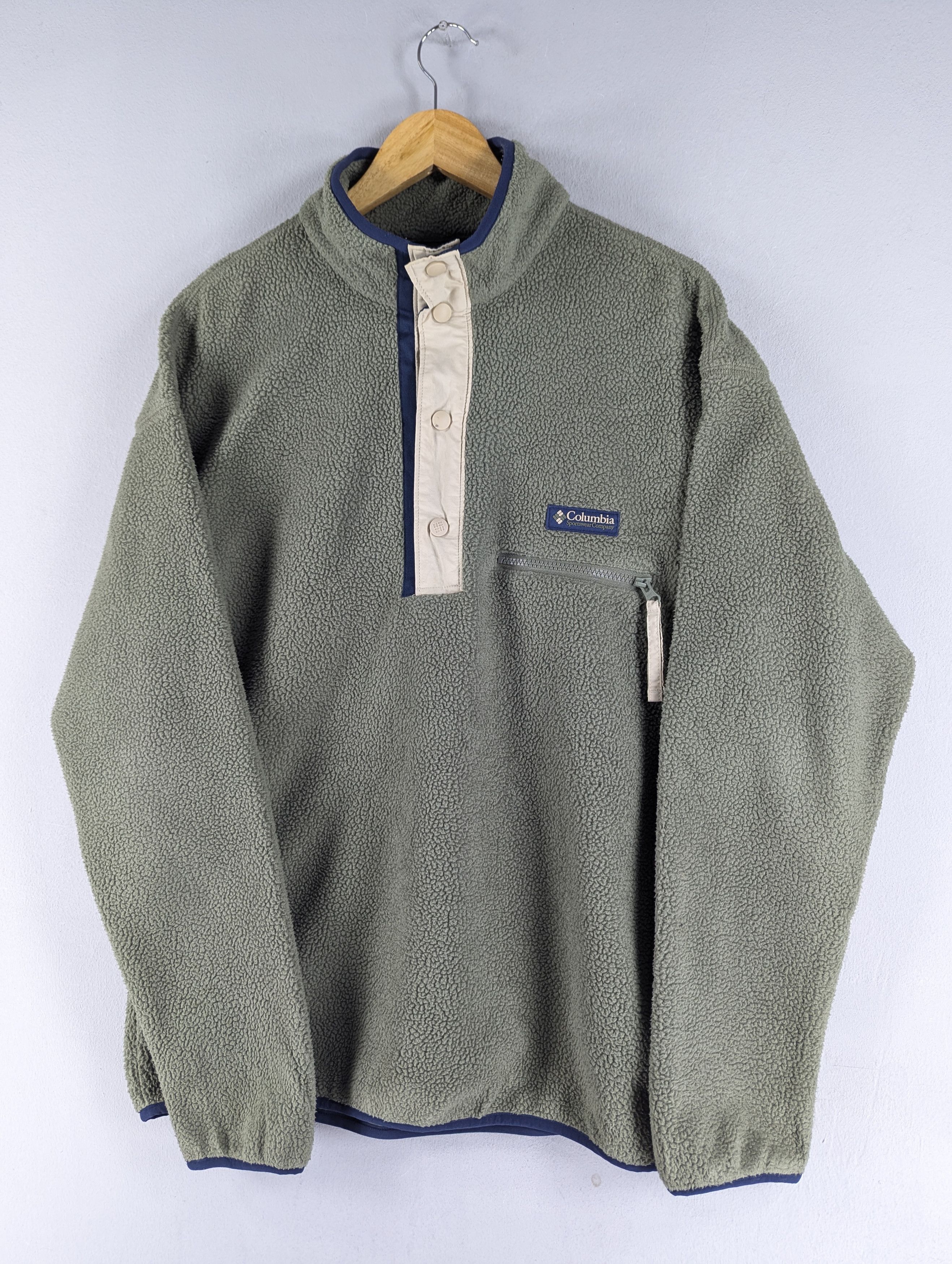 Columbia Vintage 90s Columbia Fleece Pullover Jacket Size US M / EU 48-50 / 2 - 2 Thumbnail