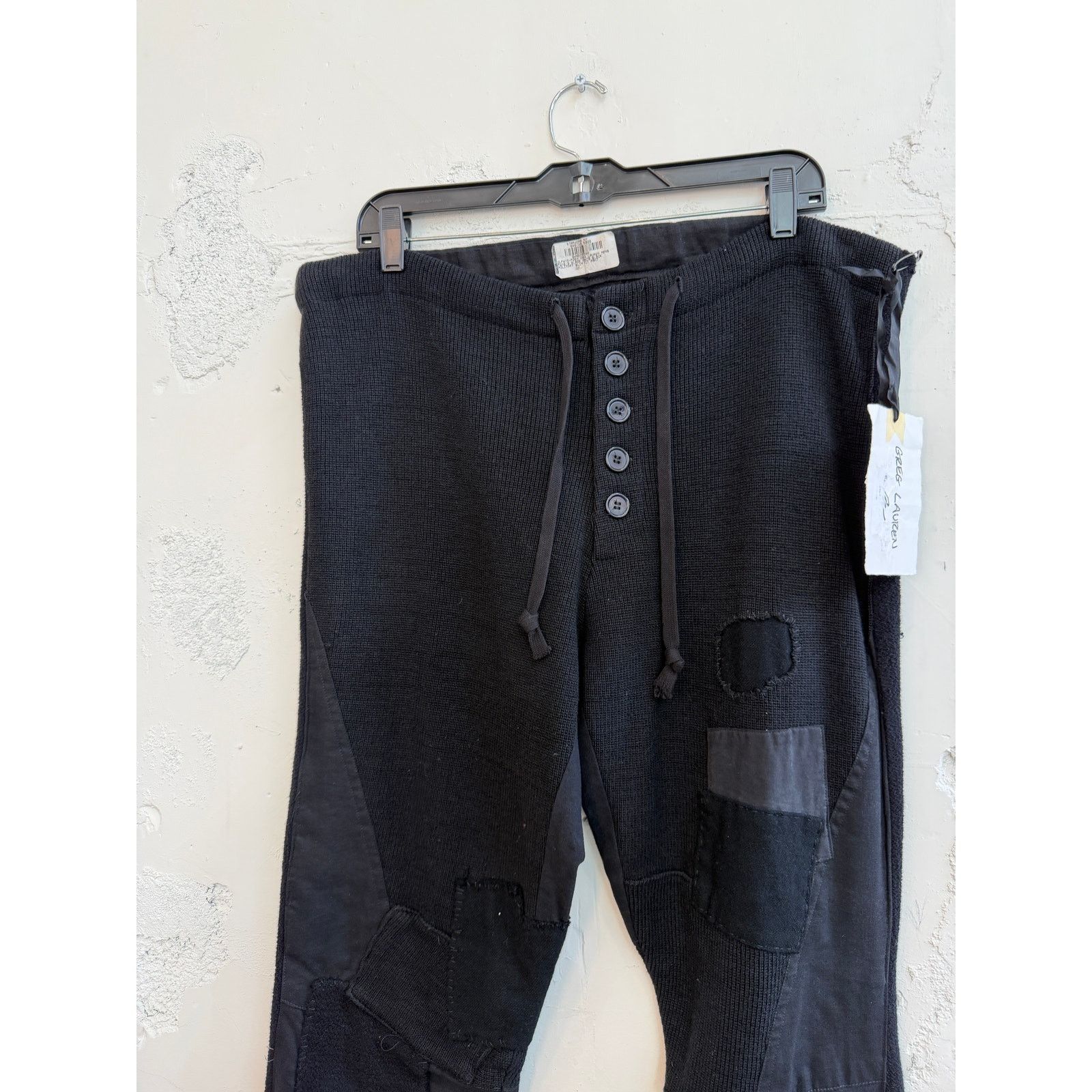 Greg Lauren Greg Lauren SAMPLE FW15 Black Tent Patchwork Pants Size US 34 / EU 50 - 3 Thumbnail