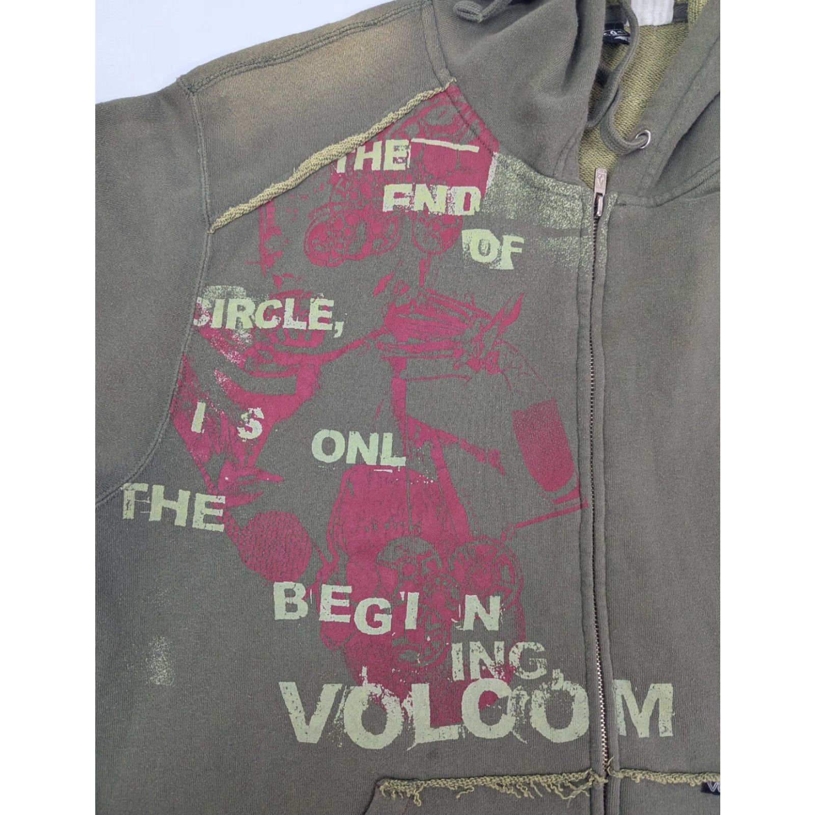 Quiksilver Vtg Volcom Zip Hoodie Large Surf Skate Grunge Vaporwave Y2K Streetwear Green Men L Brand: Quiksilver? Size US L / EU 52-54 / 3 - 2 Thumbnail