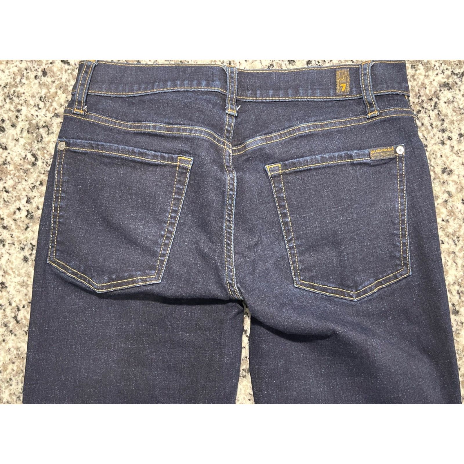 7 For All Mankind 7 For All Mankind Jeans Slimmy Stretch Denim 32x33 Dark Blue Men Regular Inseam 33 Blues Denim Jeans Mens Stretch Pattern Solid Size US 32 / EU 48 - 5 Thumbnail