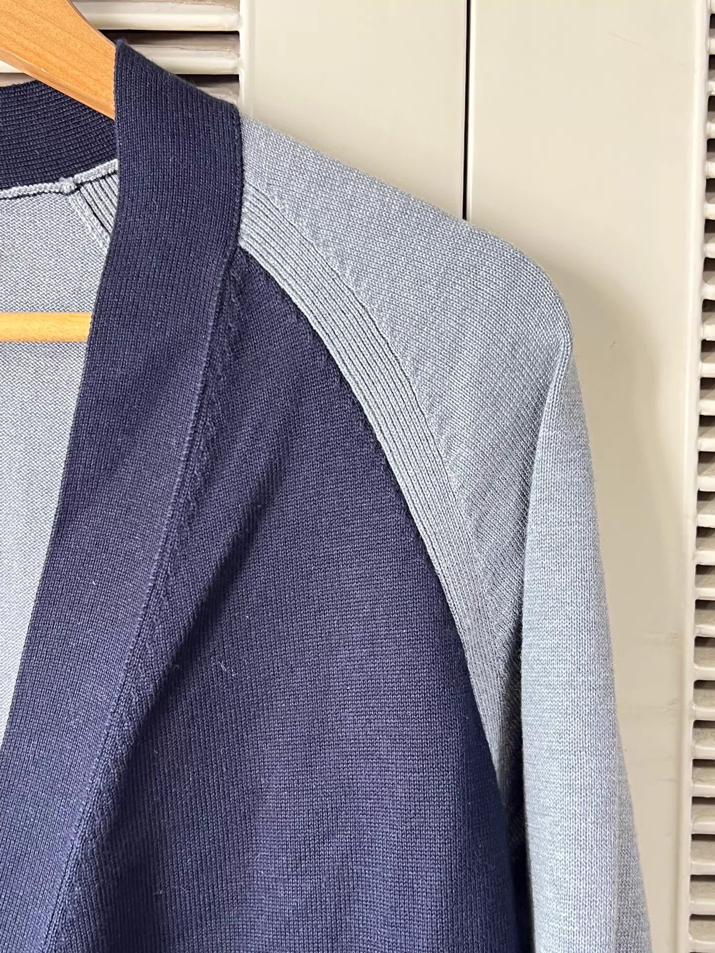 Thom Browne Thom Browne Color Block 4-Bar Blue-Grey Cardigan 38 Size XS / US 0-2 / IT 36-38 - 4 Thumbnail