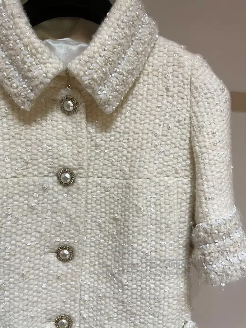 Chanel Chanel Hamburg Series High-end Handicraft Pearl Coat Size XXS / US 00 / IT 34 - 3 Thumbnail
