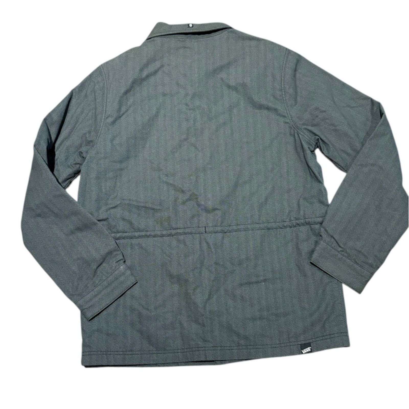 Vans Vans Size Medium Gray Herringbone Anorak Style Zip Jacket Size US M / EU 48-50 / 2 - 3 Thumbnail