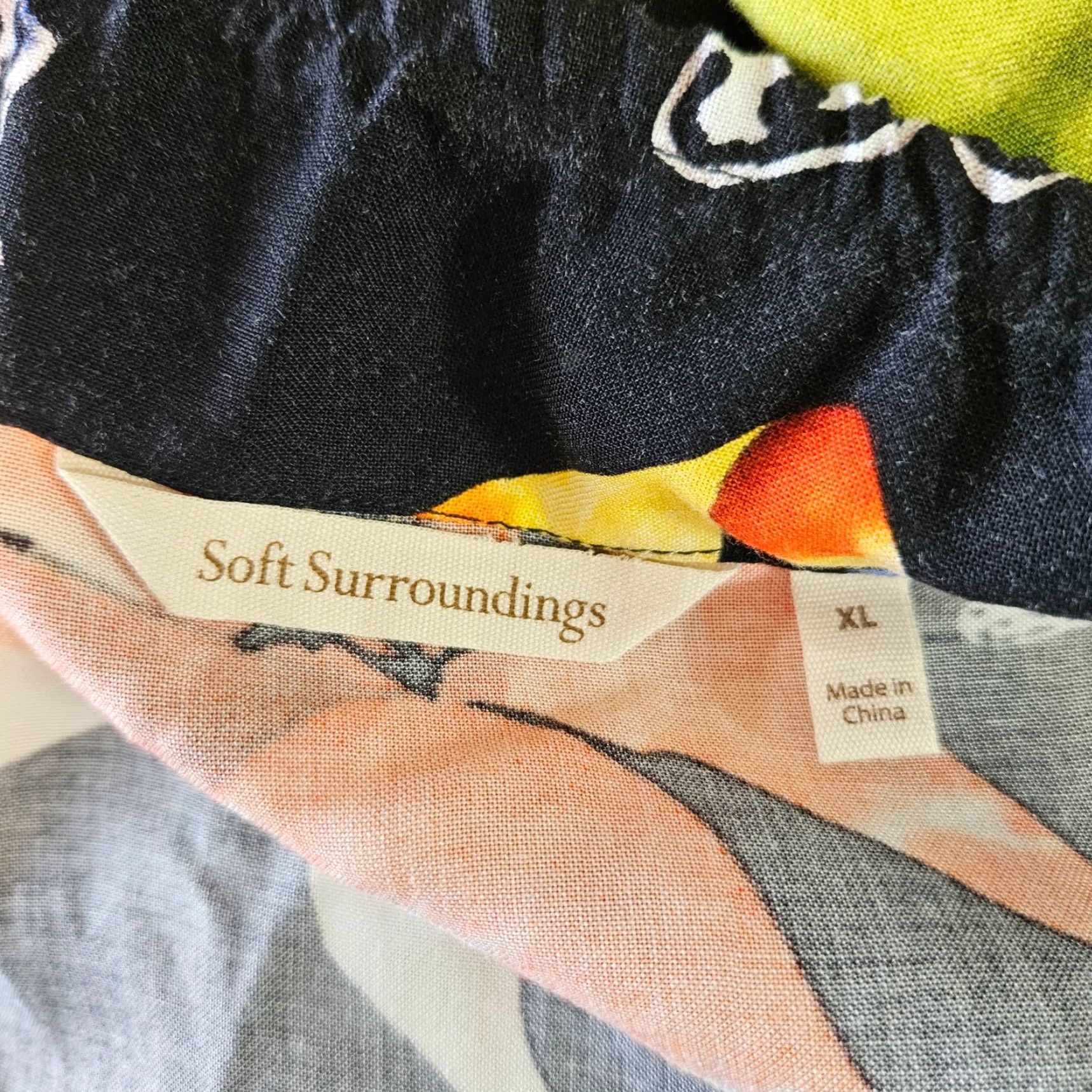 Soft Surroundings **Womens Black XL Floral Rayon Skirt** User: Soft Surroundings Womens Black XL Floral Rayon Skirt Size 40" / US 18 - 5 Thumbnail