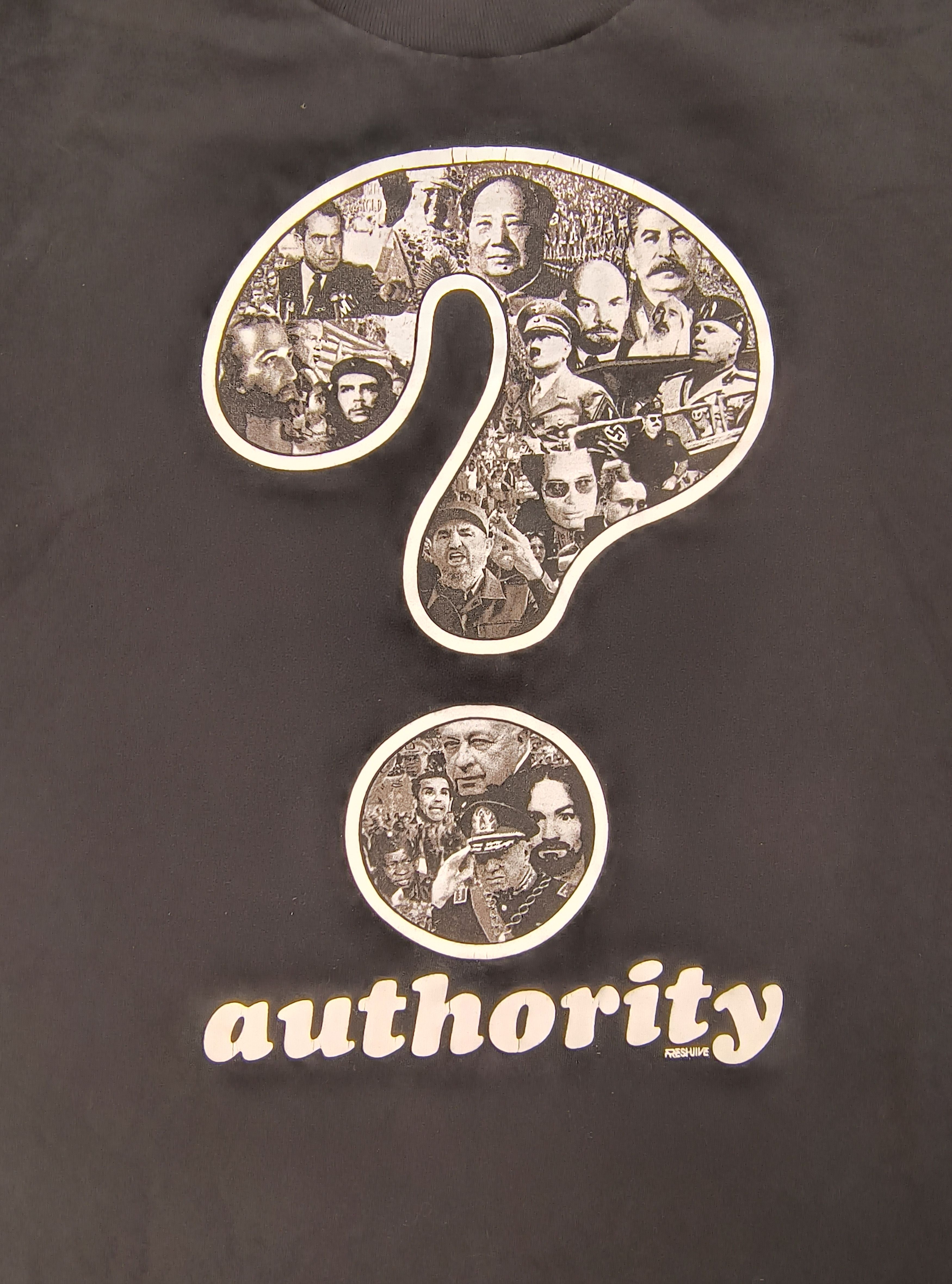 Freshjive Vintage question authority ? tee Size US XL / EU 56 / 4 - 1 Thumbnail