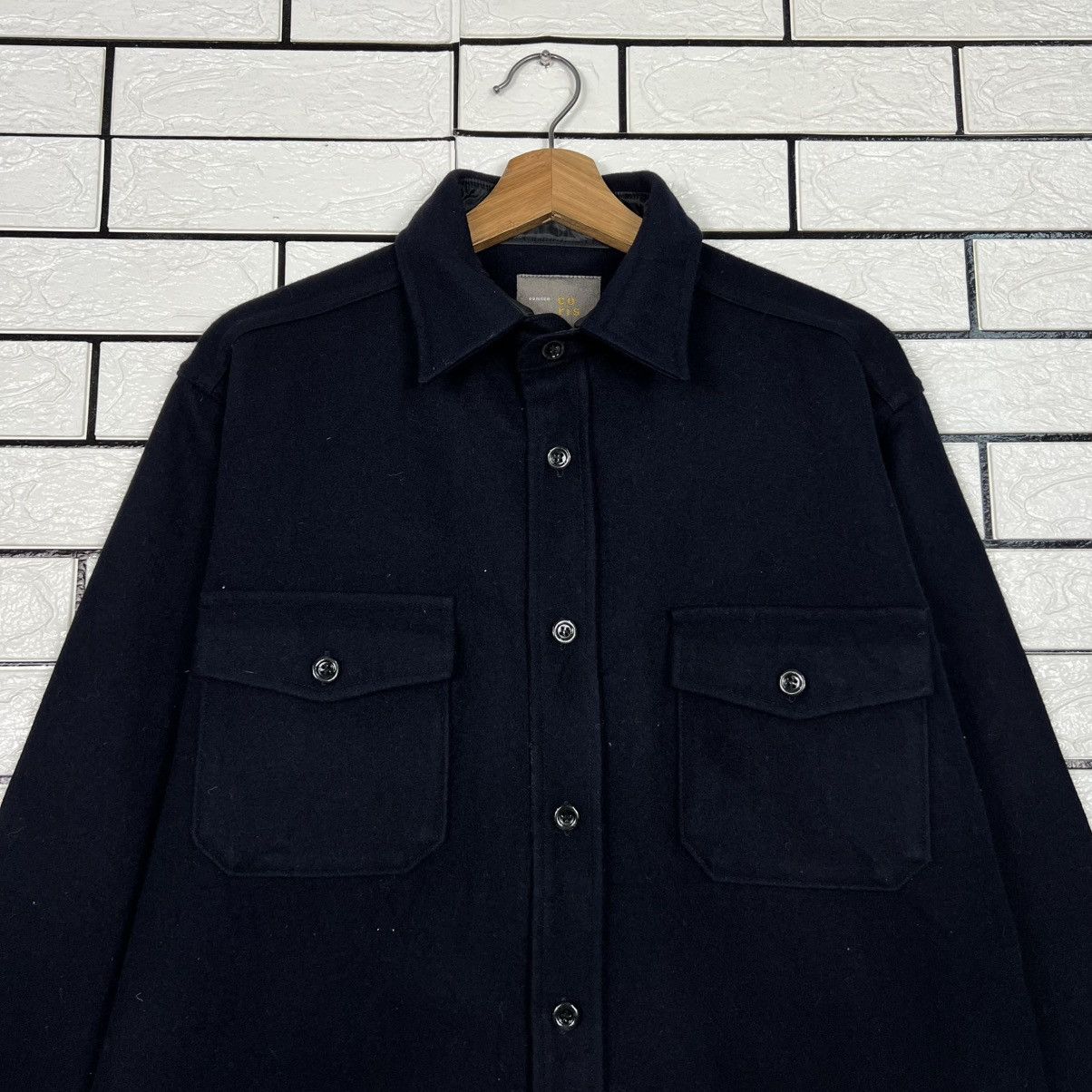 Japanese Brand CORISCO Double Pocket Wool Flannel Jacket #4125-C187 Size US L / EU 52-54 / 3 - 2 Thumbnail