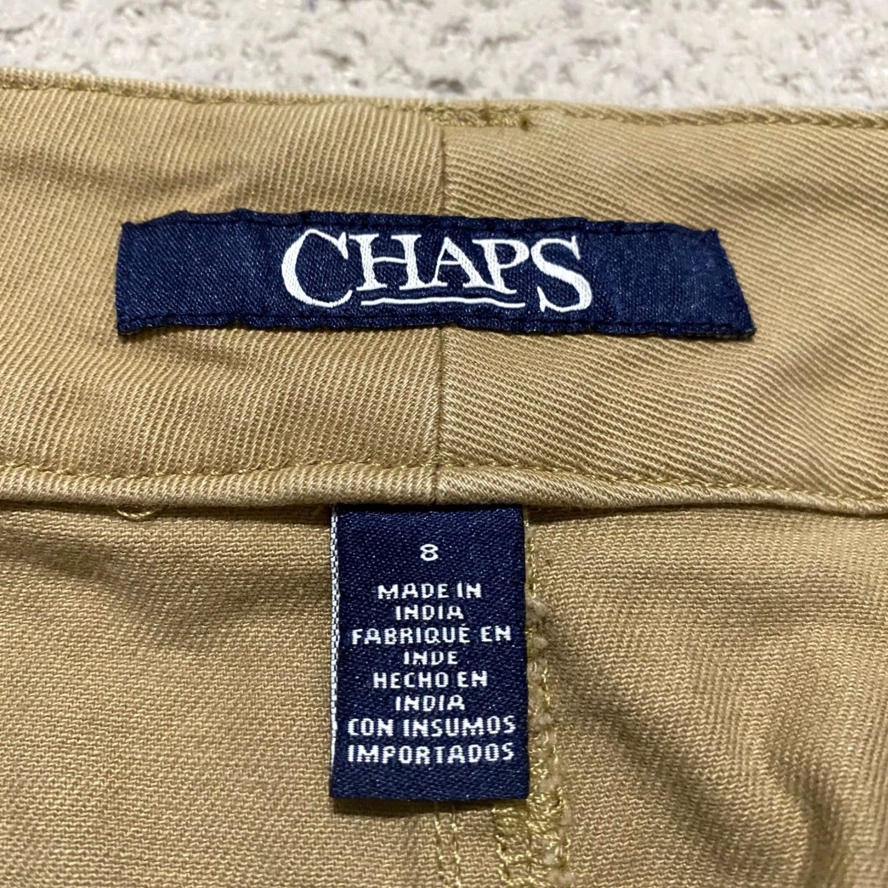 Chaps VINTAGE Chaps Skirt Beige Knee Length Pencil Straight Pockets Casual Womens 8 Size 30" / US 8 / IT 44 - 3 Thumbnail