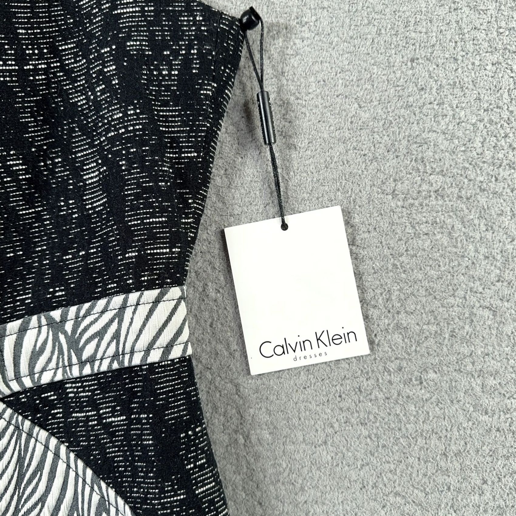Calvin Klein Calvin Klein Dress Women 10 Black White Sleeveless Sheath Cocktail Wedding guest Size L / US 10 / IT 46 - 4 Thumbnail